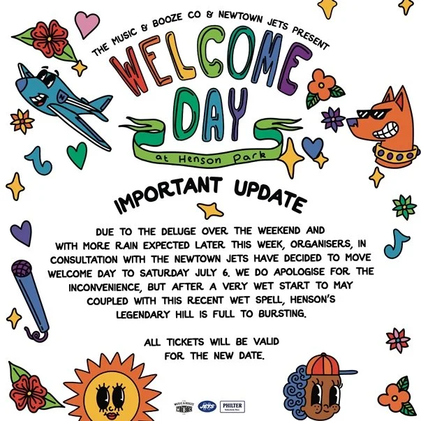 Welcome Day postponed