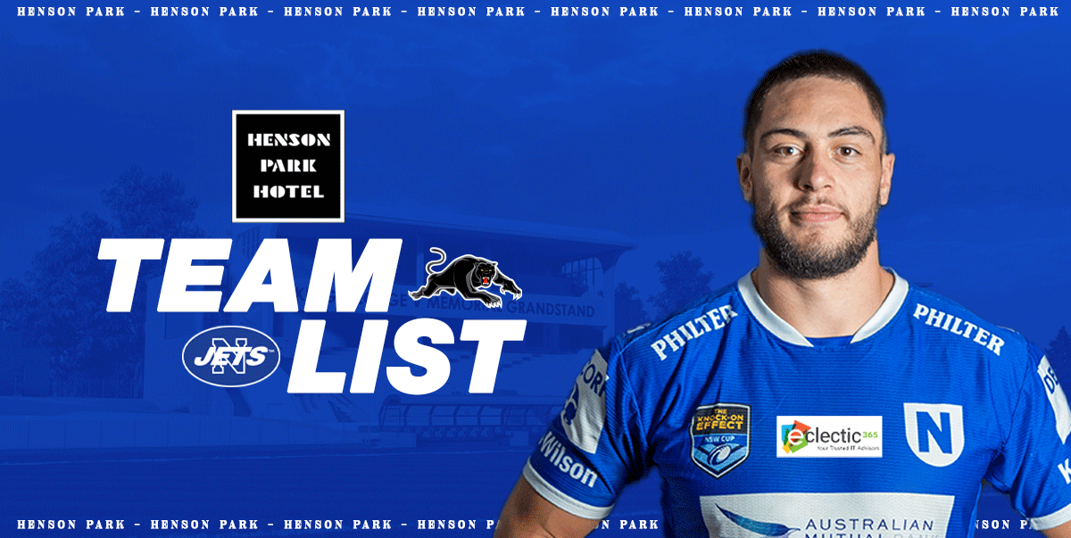 Newtown Jets Team List v Penrith Panthers Sat 9th August, 2025 (REUNION DAY / Wilson-Blacklock Cup)