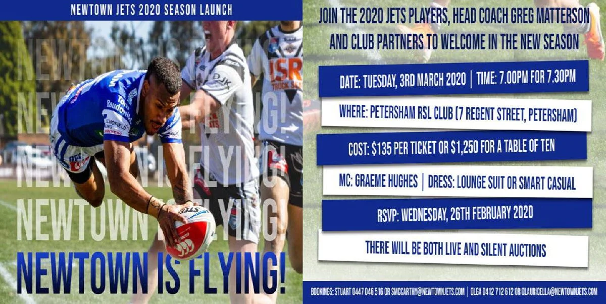The Newtown Jets are flying into the 2020 rugby league season, just like this accompanying image of wing sensation Sione Katoa