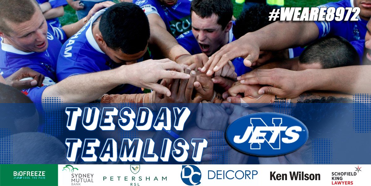 Newtown Jets Virtual Team List v Canterbury Bulldogs Wed 22nd July, 2020