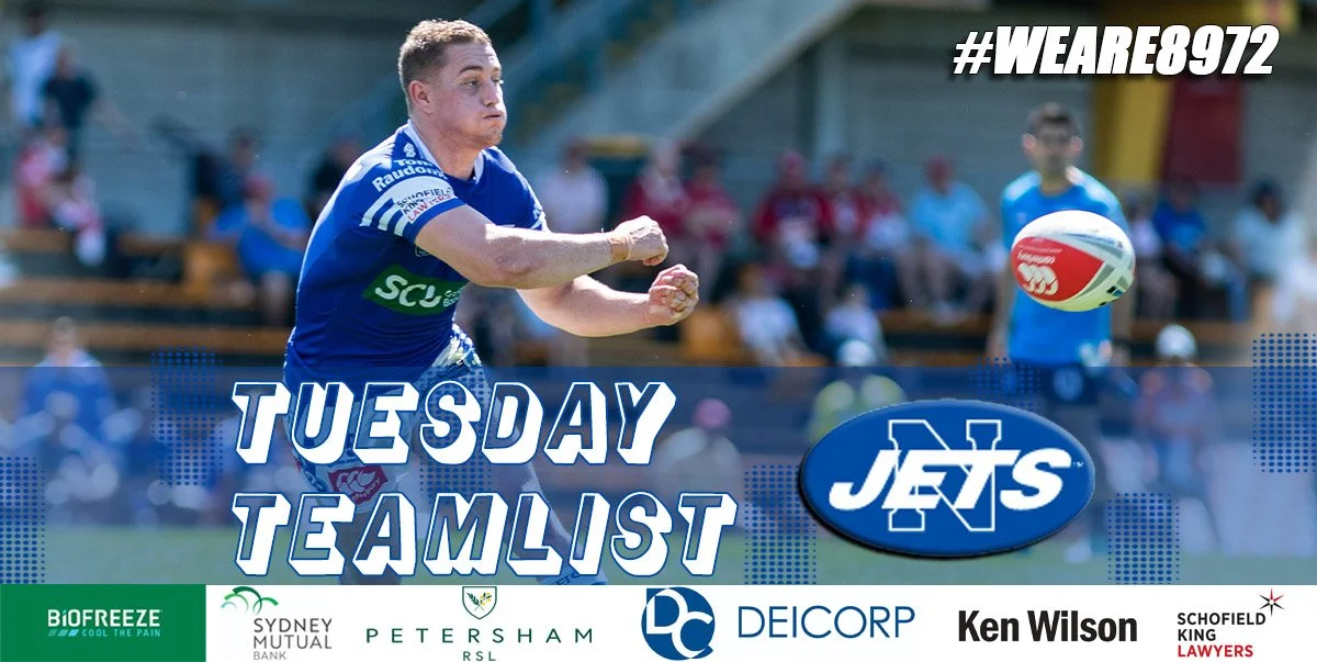 Newtown Jets Virtual Team List v North Sydney Wed 9th September, 2020