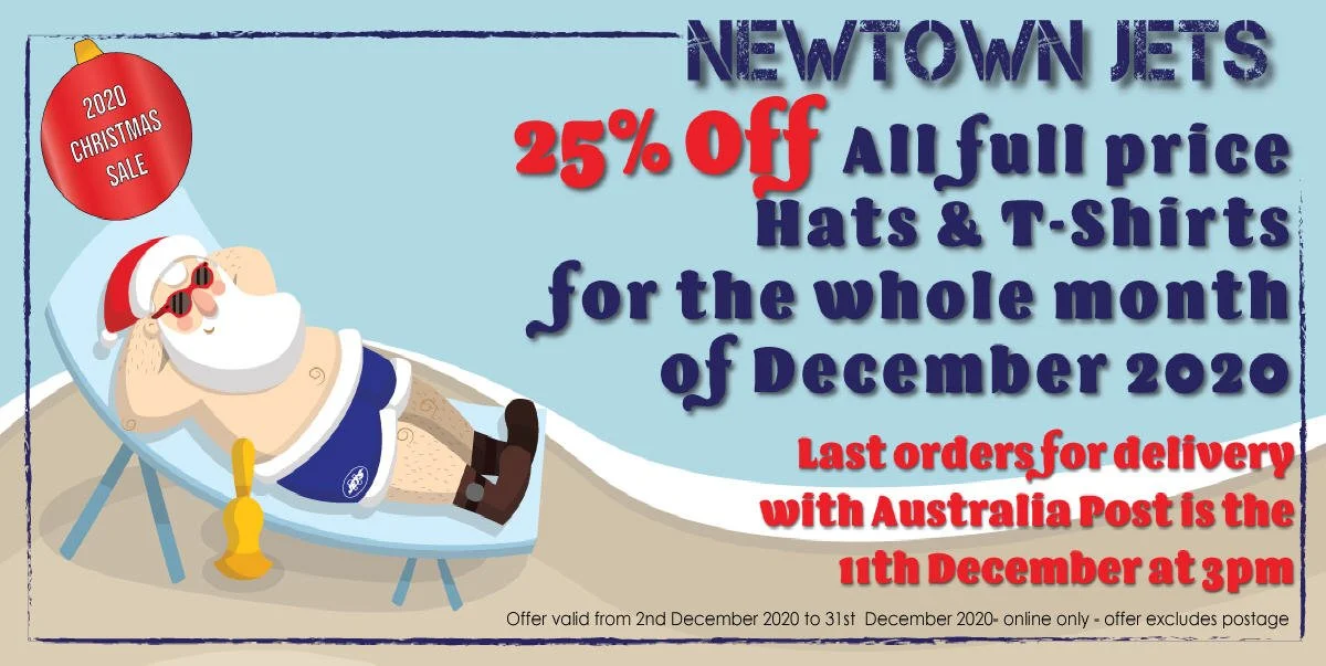 Newtown Jets clothing and merchandise Christmas specials