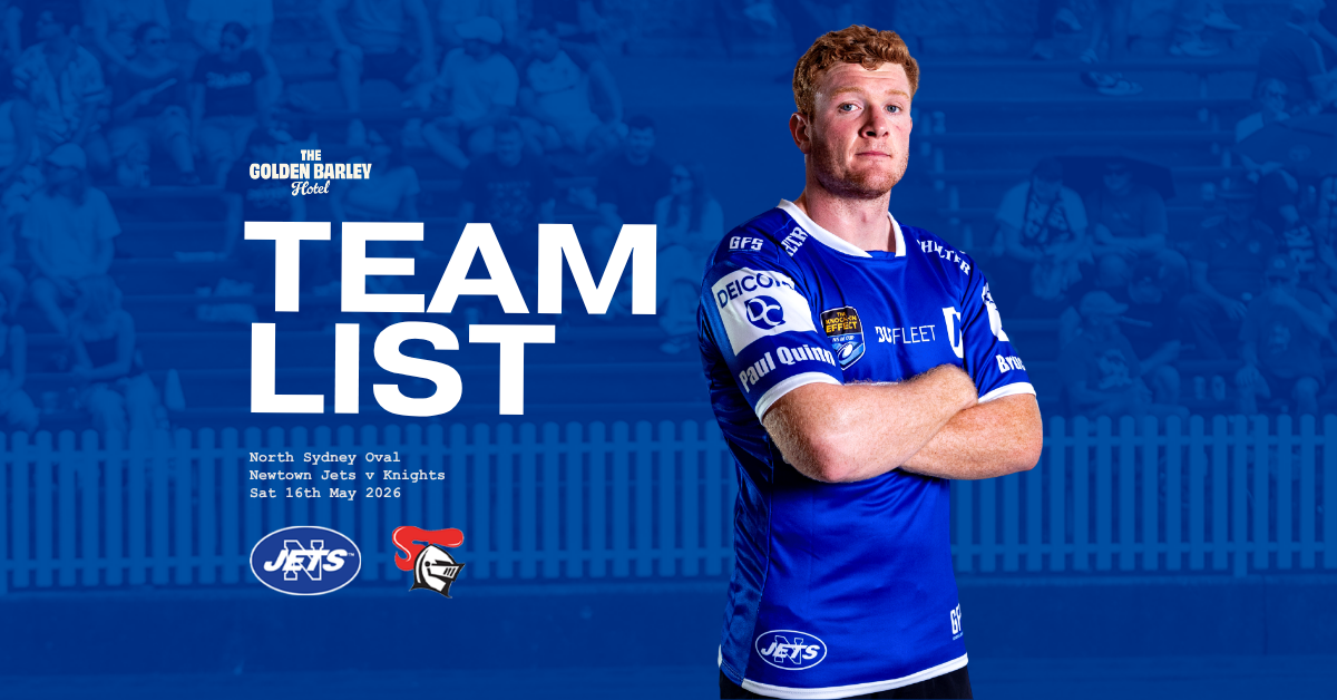 Newtown Jets Team List v Newcastle Knights | Sat 16th May