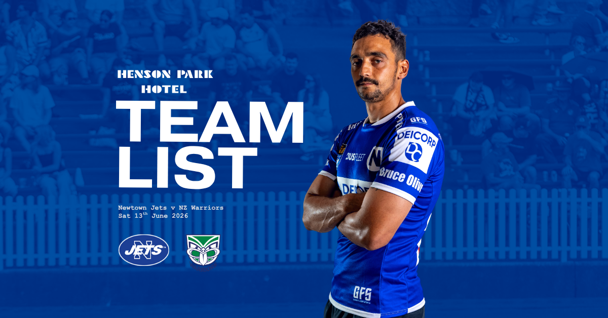 Team List v NZ Warriors | Sat 13th June 2026