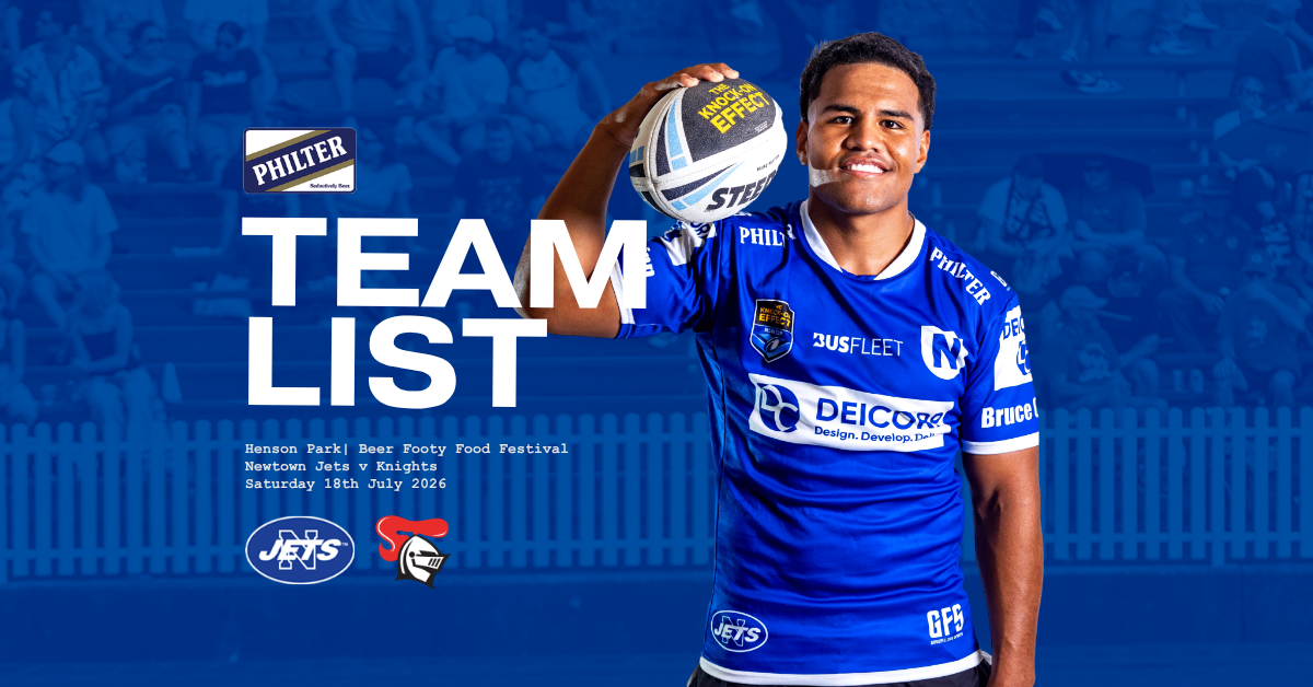 Team List v Knights | Sat 18th July