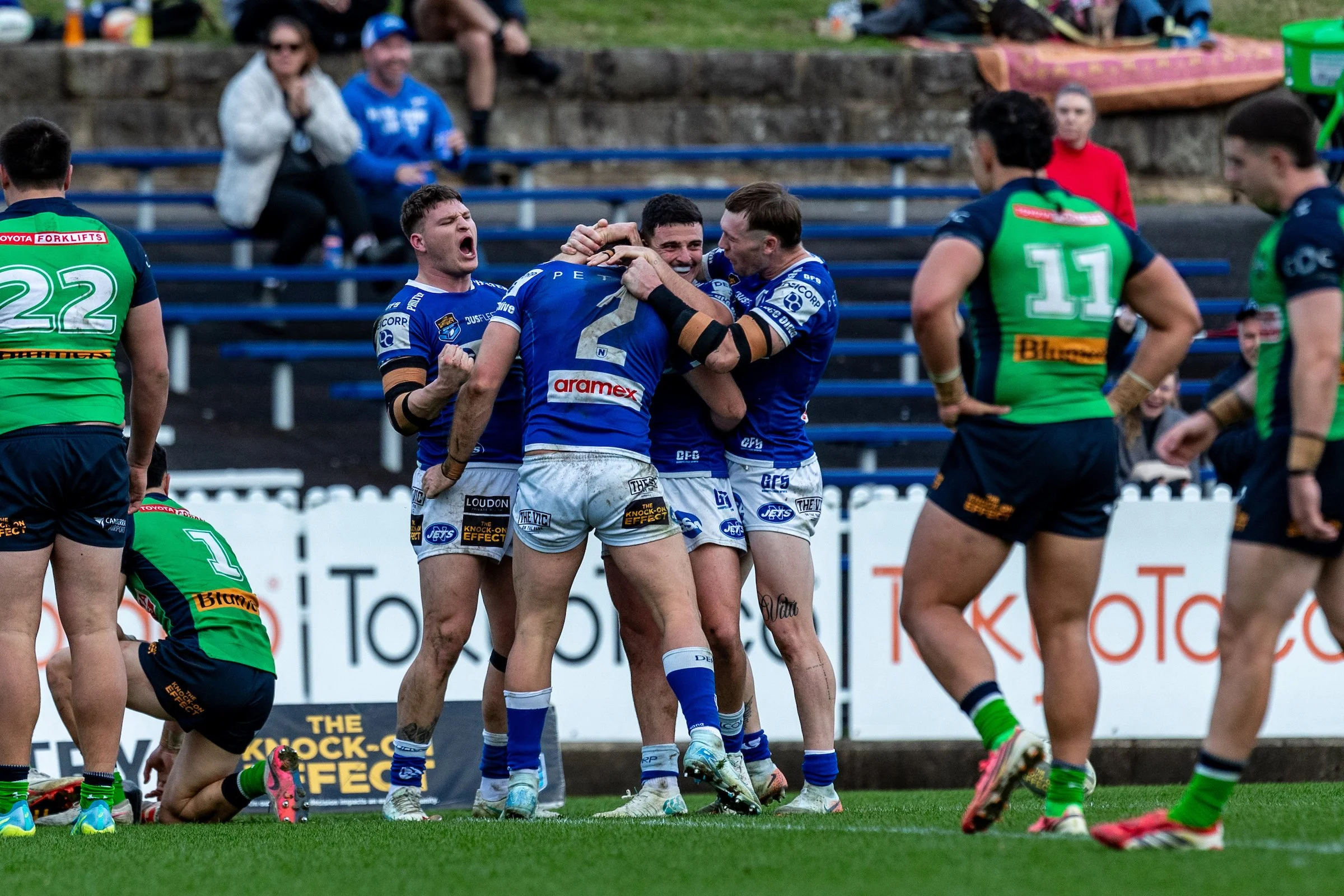 Newtown Jets take the points after having to repel  a determined fight-back by the Canberra Raiders.