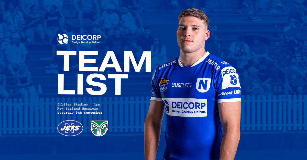 Team List v New Zealand Warriors | Sat 5th Sept 26