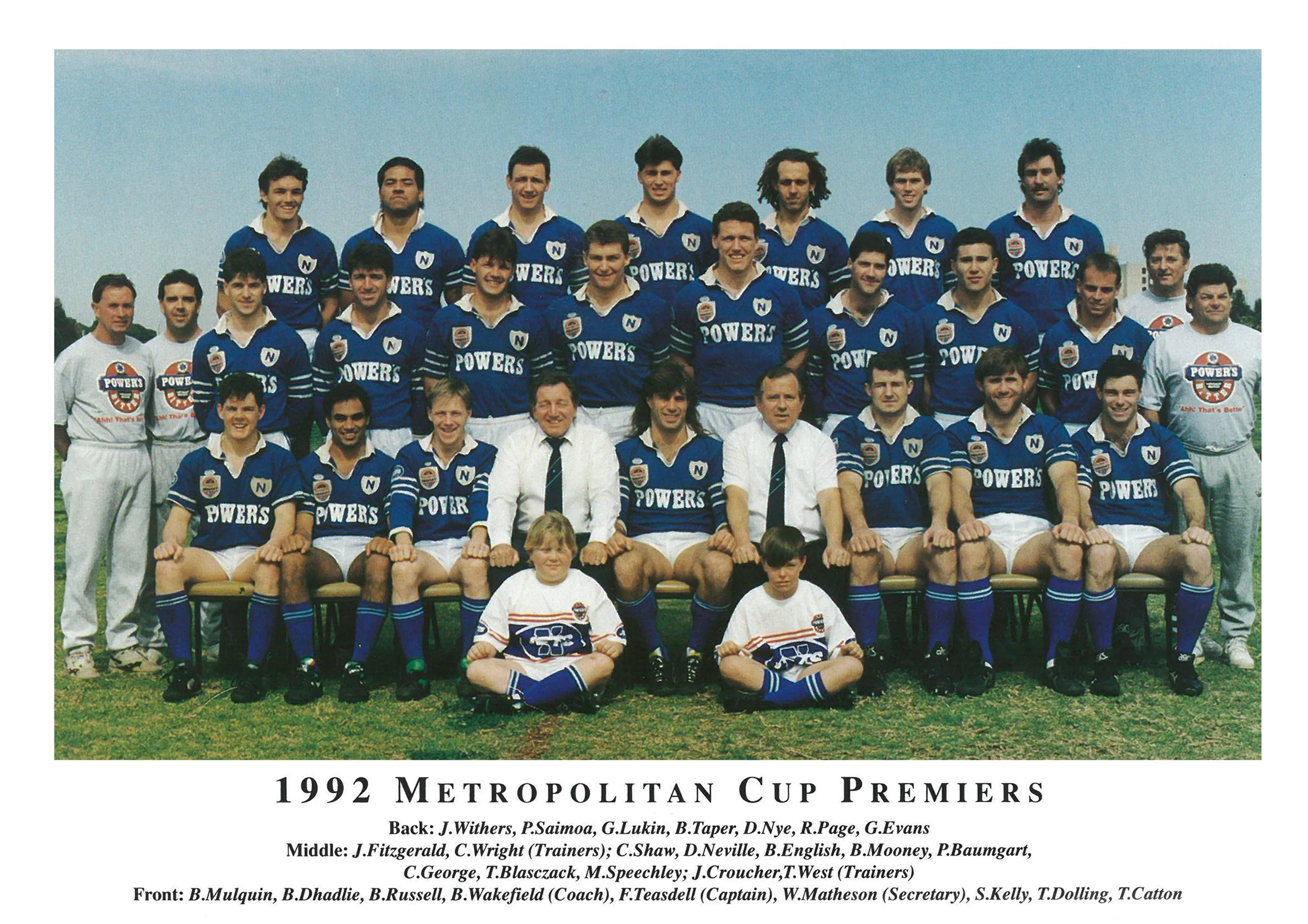 BACK ON TOP - THE 1992 METROPOLITAN CUP GRAND FINAL