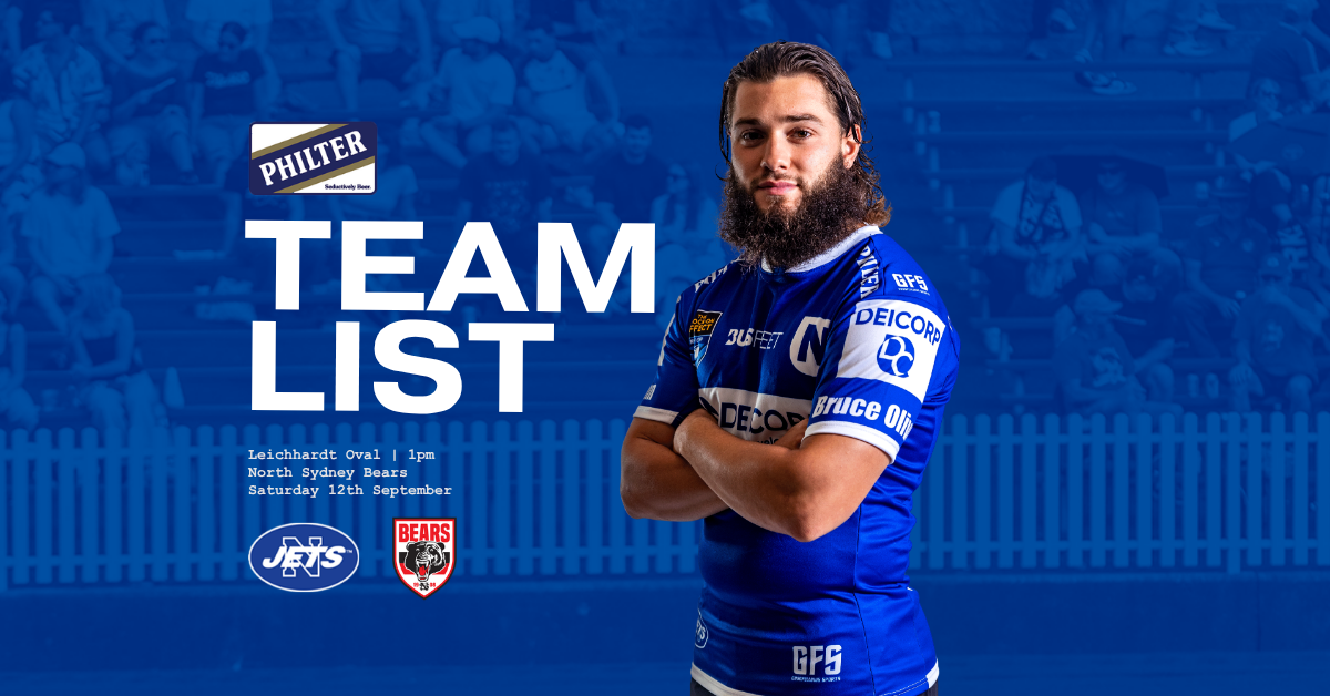 Team List v North Sydney Bears | Sat 12th Sept 26
