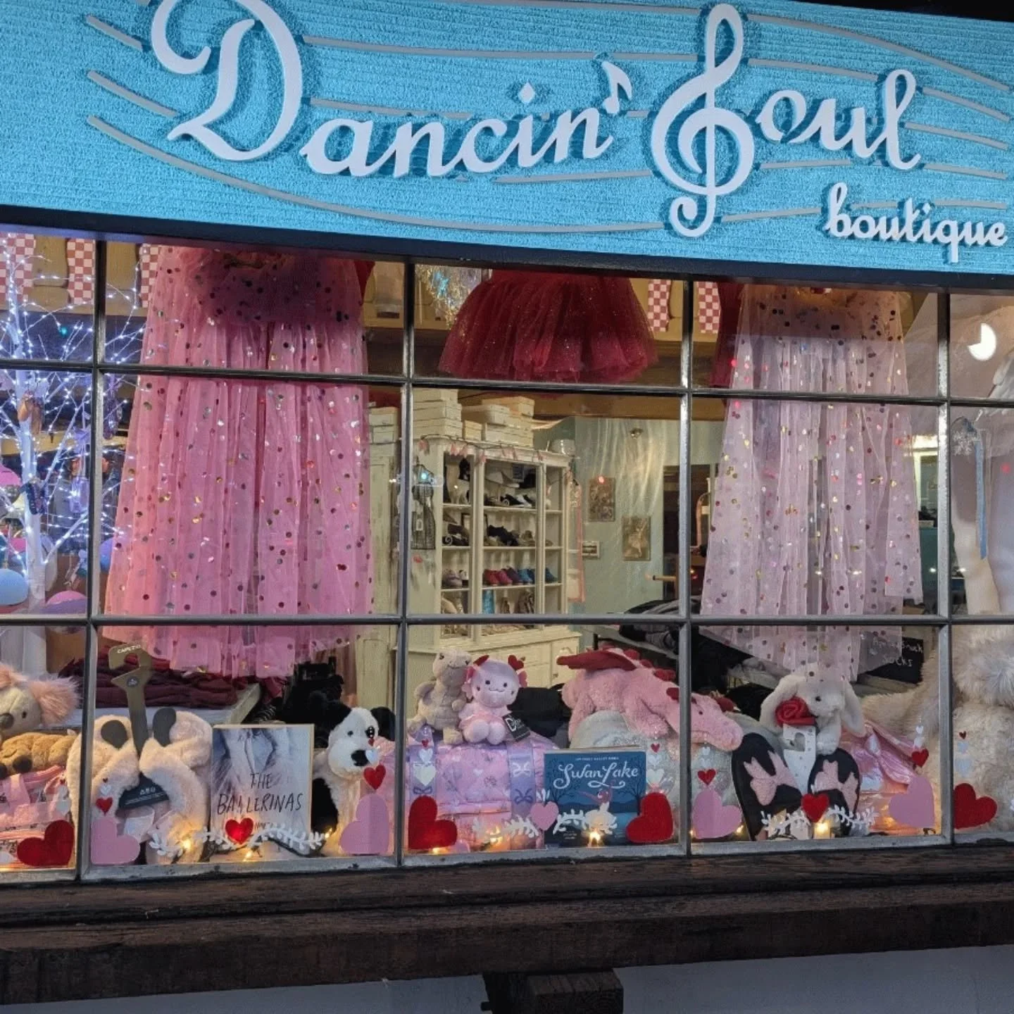 Dance on in and fall in love with everything!  #jellycat #dancergifts #shoes #hearts #pink @dancinsoulboutique @carlsbadvillage