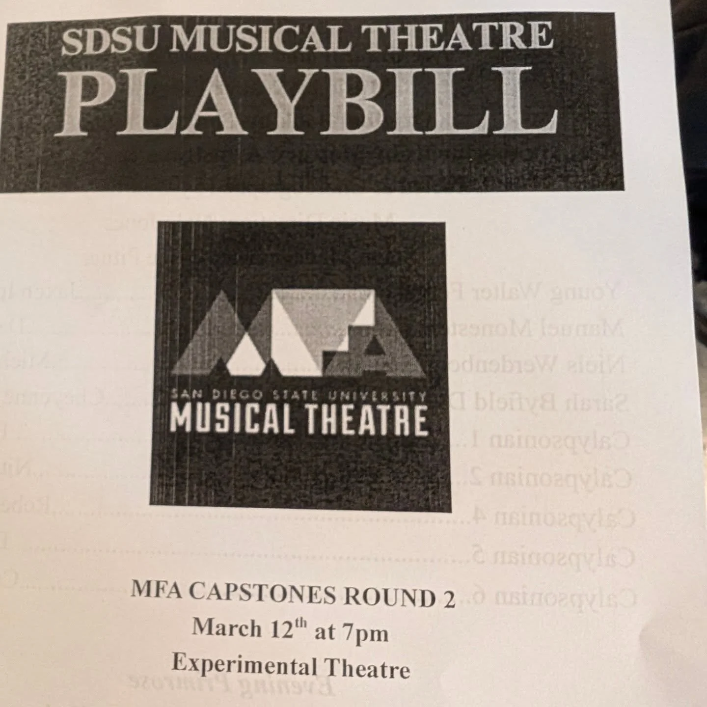 Supporting the arts and @miss_ajay at her MFA capstone project @sdsumusicaltheatre