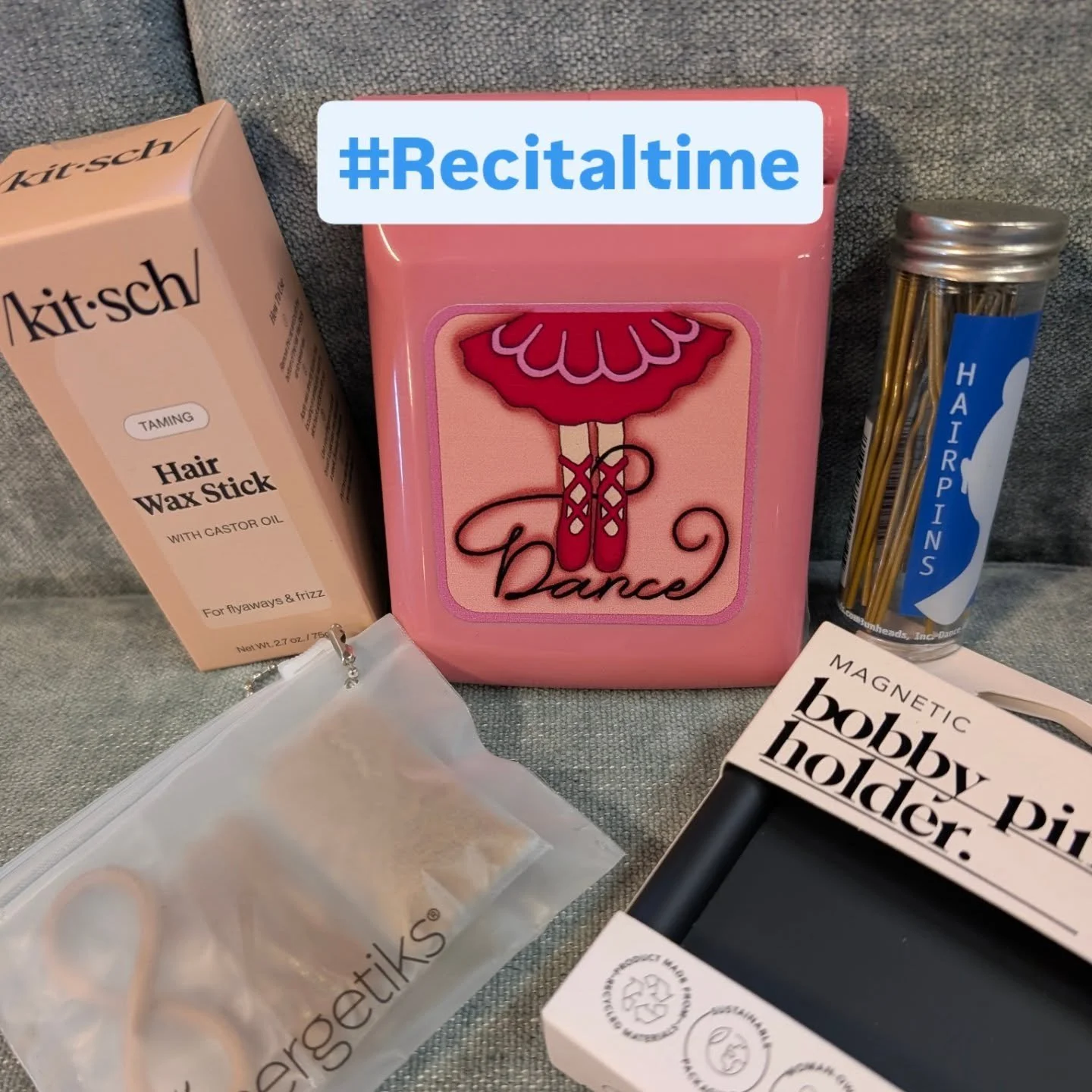 recital essentials are here @dancinsoulboutique Dance on in be #recitalready 
Check list :
Tights 
Shoes
Under garments
Eyelashes
Hairnets
Hairpins
Bobby pins
Makeup 
Costume 
Teacher Gift 
Dancer Gift