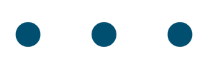 Three blue circles arranged horizontally on a black background.