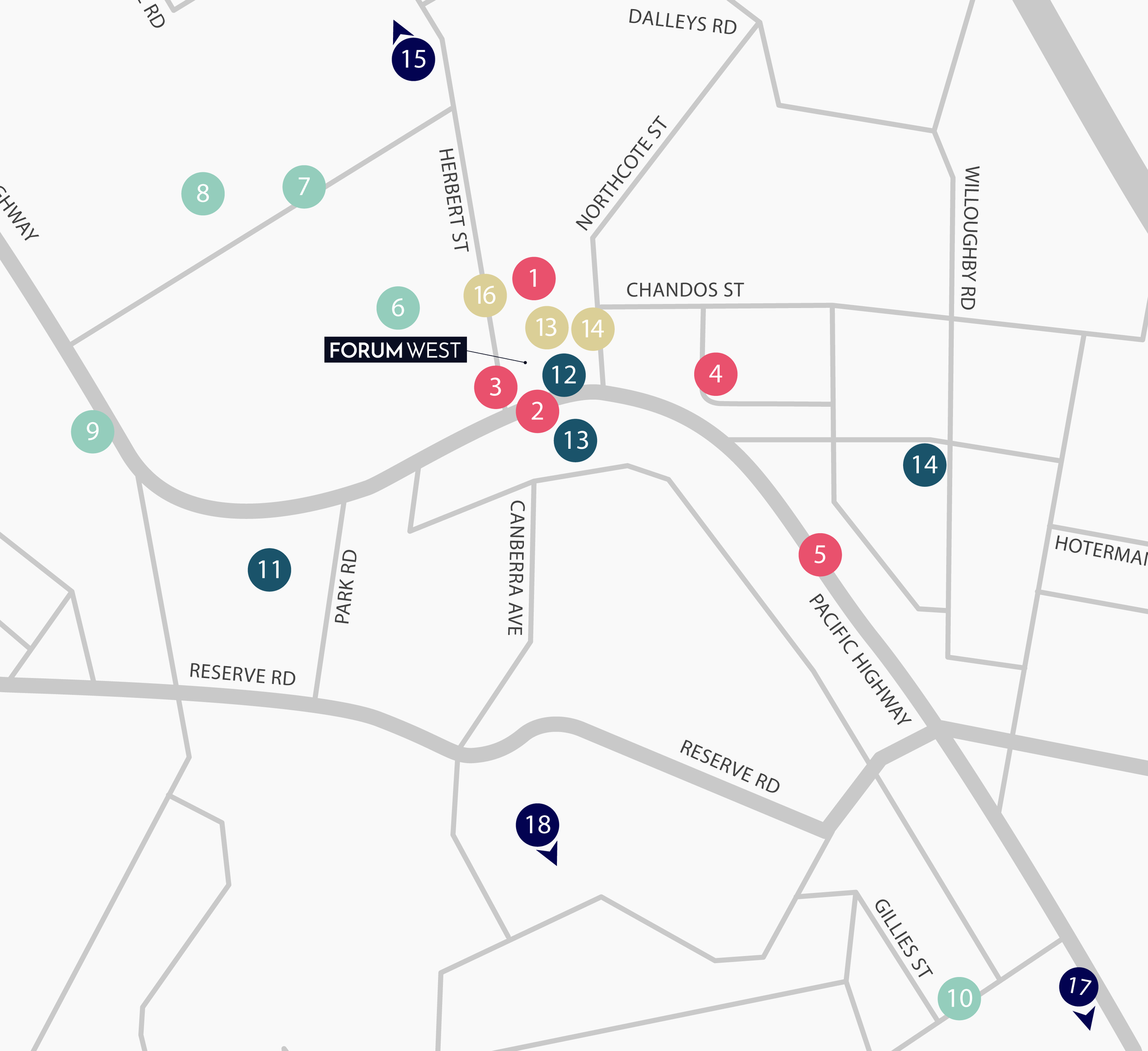 Forum West - St Leonards Key Destinations