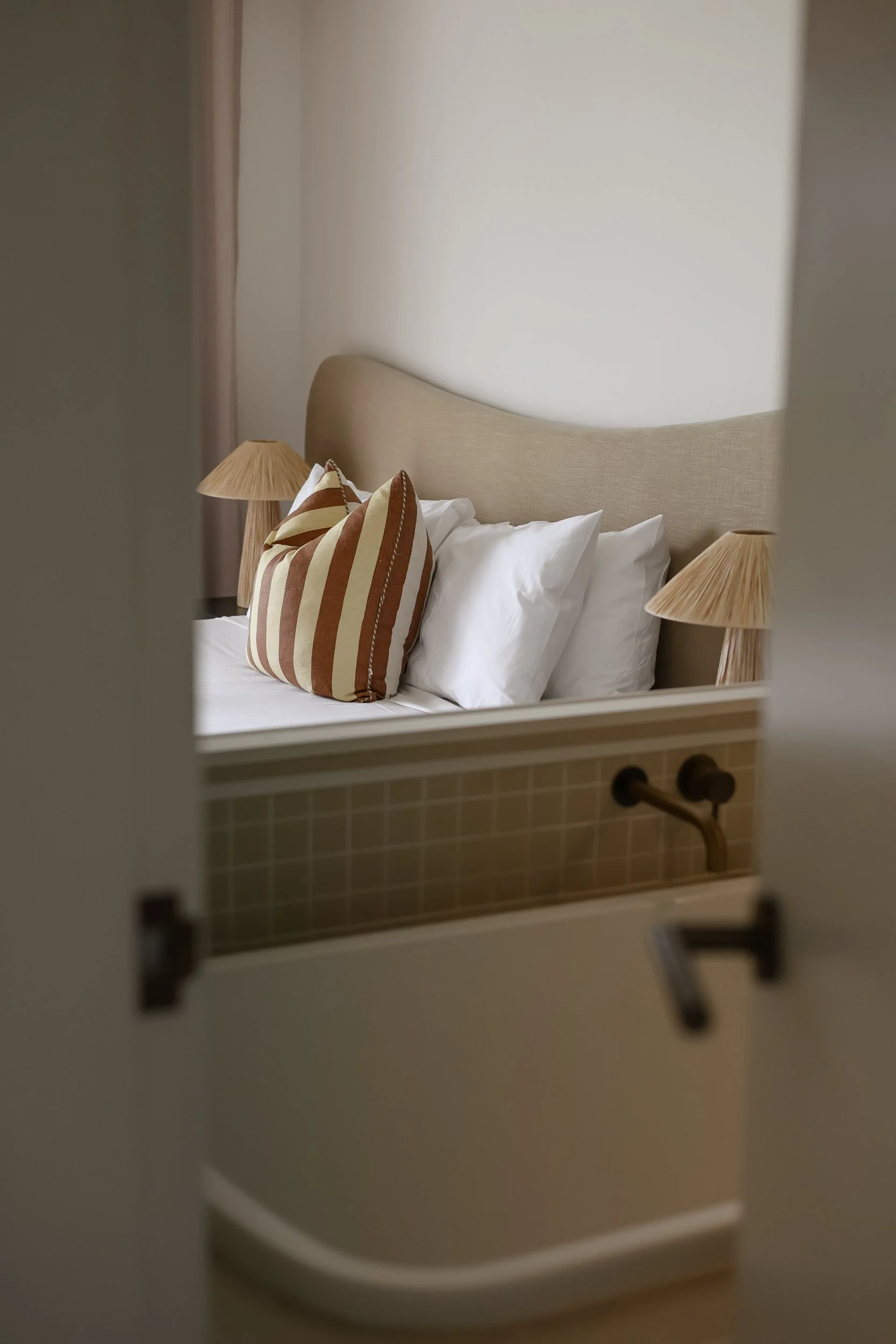 Hotel Master Bedroom view through bathroom
