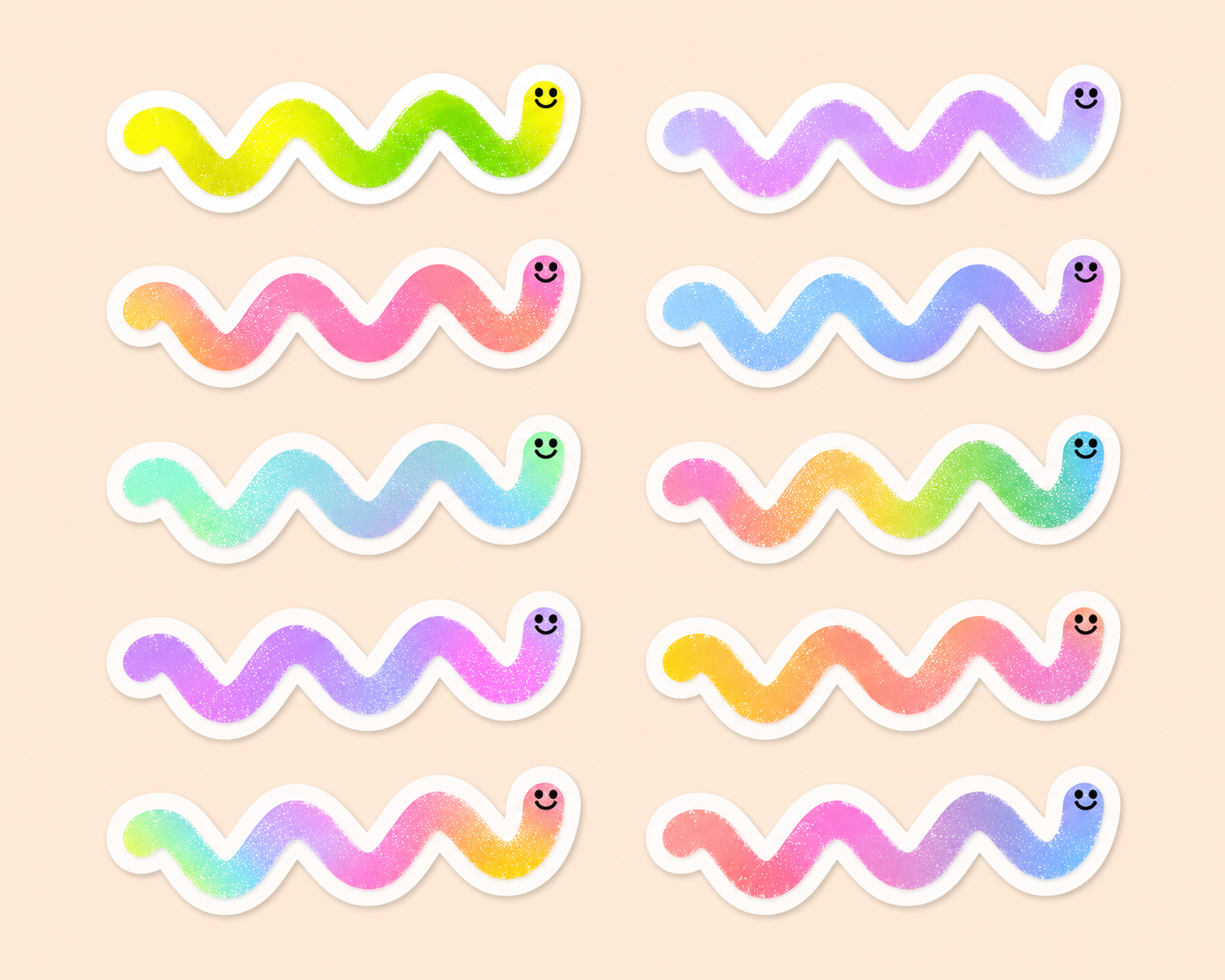 Worry Worm | Coping Club | Vinyl Tactile Sticker