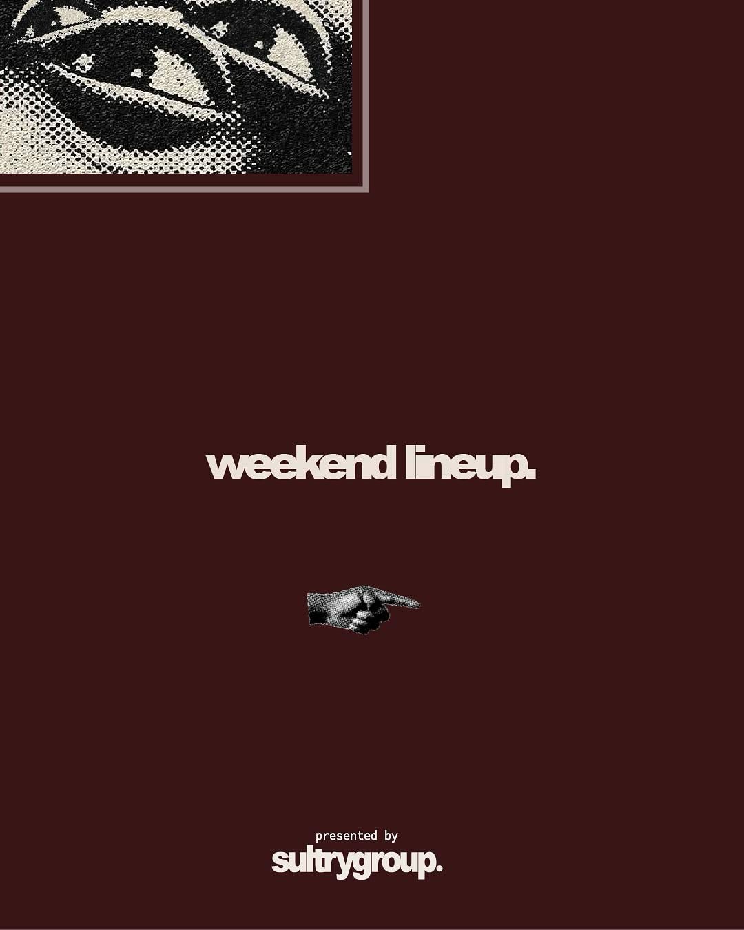 Weekend Lineup! Weave in 🧶 

Selectors:
@andrekeuneman 
@vincent_sebastian_ 
@alexmac2000 
@bellabackedj 
@ollysydney