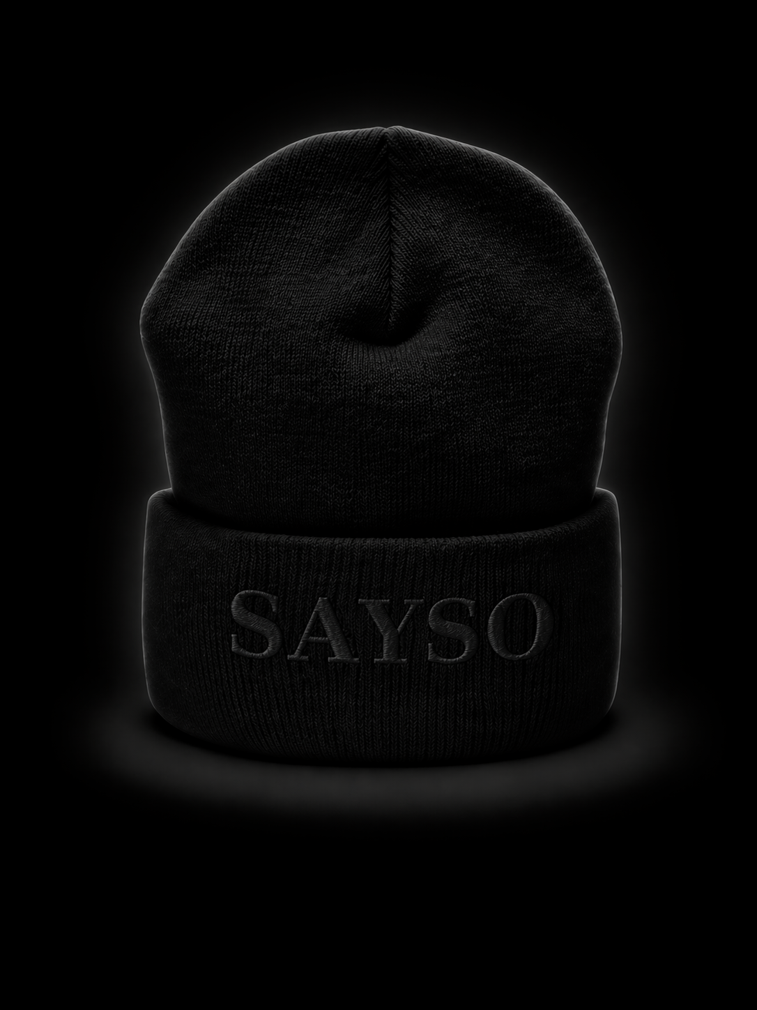 Embroidered Signature — Unisex Beanie - Stealth