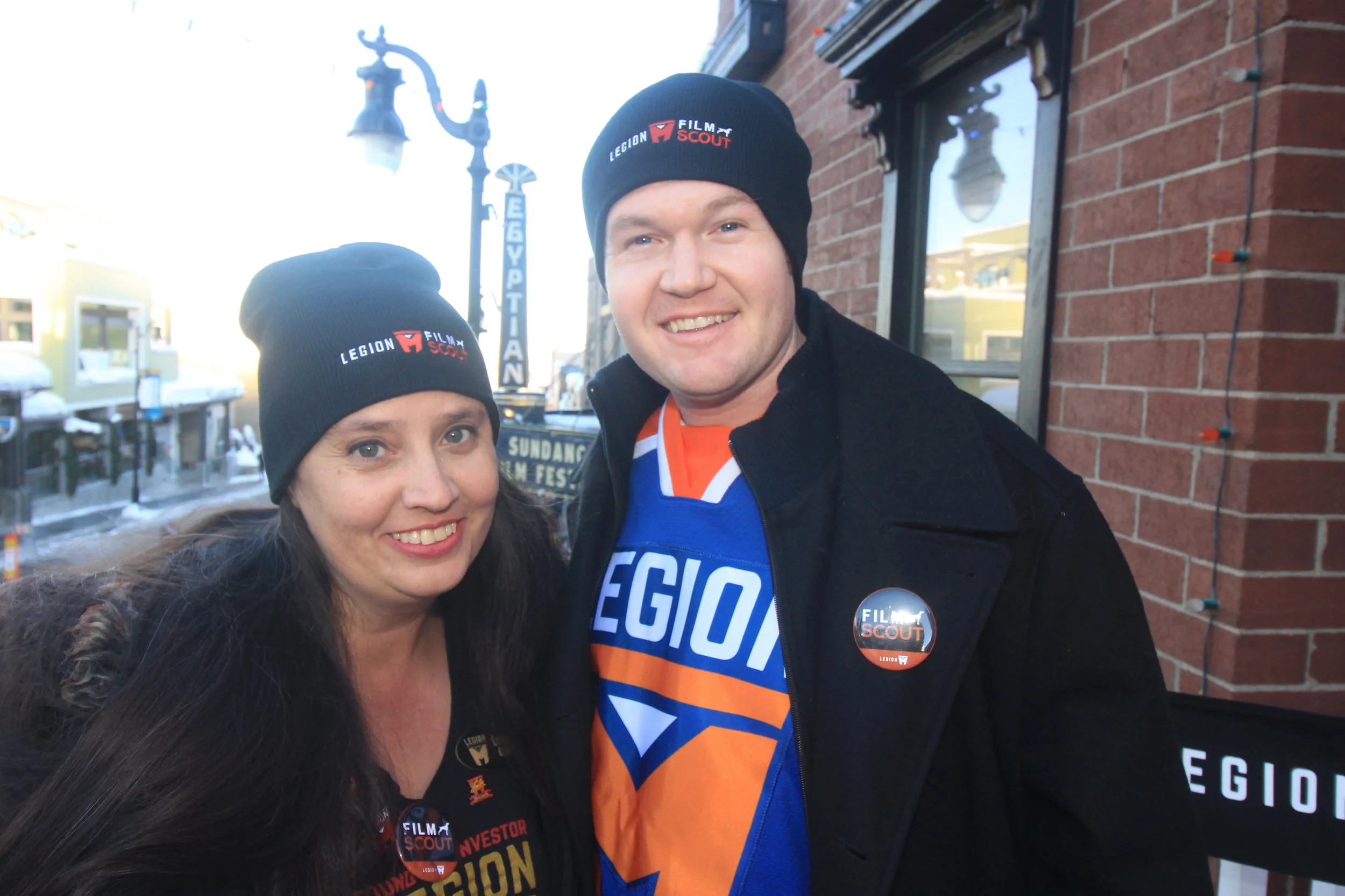  Legion M investors Leesha Davis and Tyson Blair sporting some brand new Film Scout gear! 