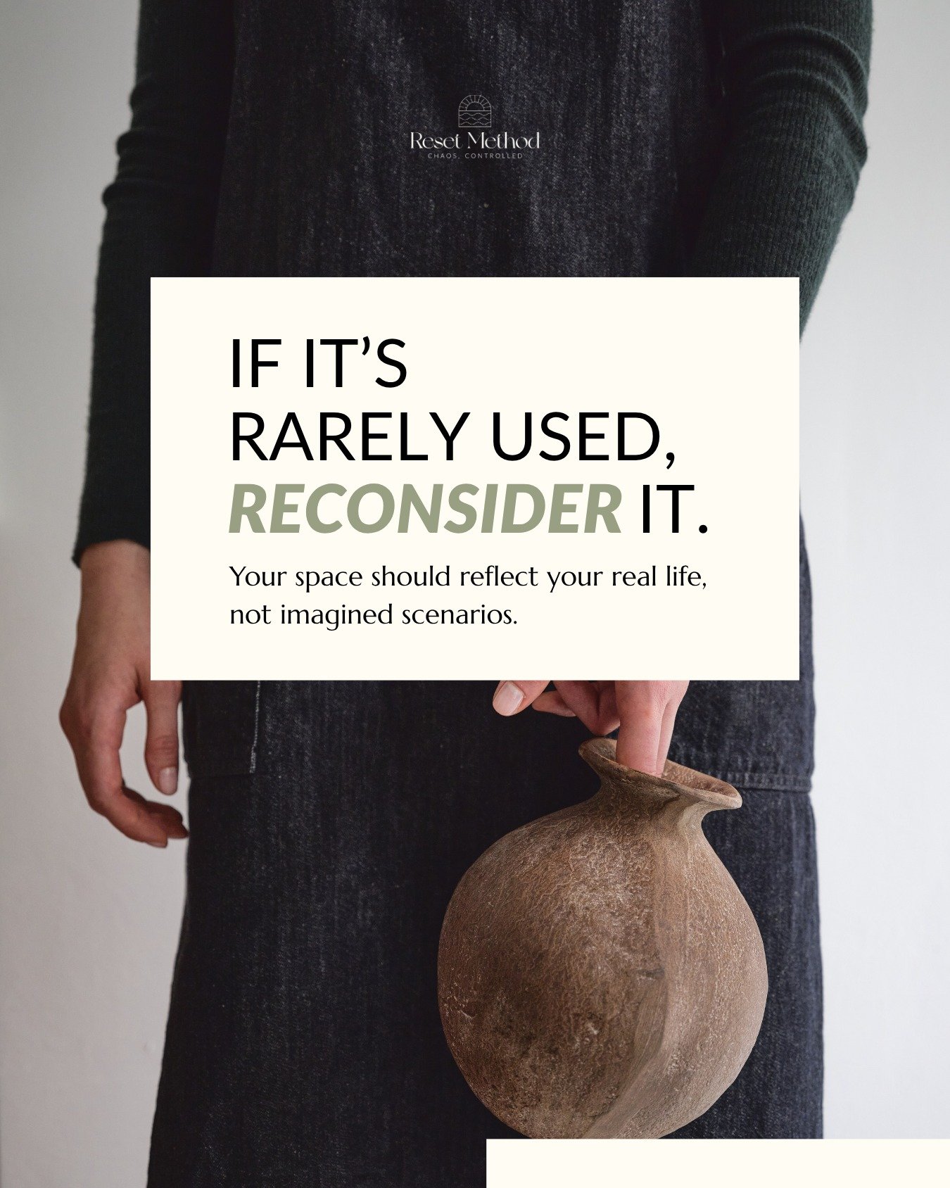 Not everything needs to stay just because it once made sense. 

Spaces often get filled with &ldquo;just in case&rdquo; items, things we thought we&rsquo;d use, or pieces tied to a version of life that no longer fits. 

When something is rarely used,