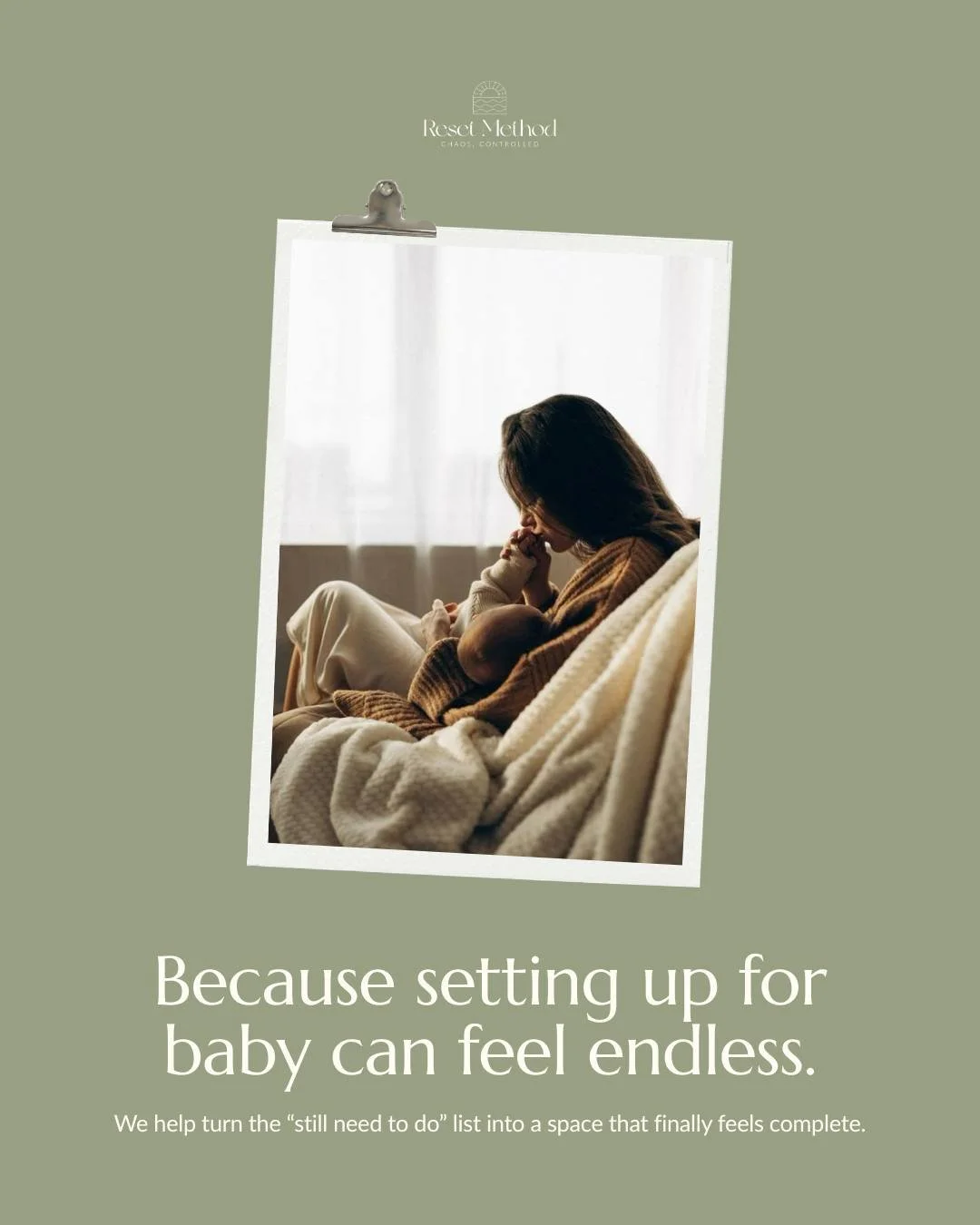 Getting ready for baby can quickly turn into endless lists, overflowing spaces, and mental overload. 🤍

The Nesting Reset was created to bring calm into the middle of all the preparation. 

Thoughtful organization, functional systems, and carefully 