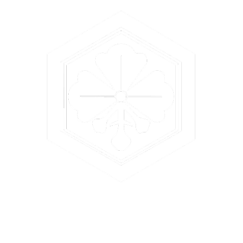 A logo featuring a stylized four-leaf clover within a hexagon, with the word 'MOMOYAMA' below.
