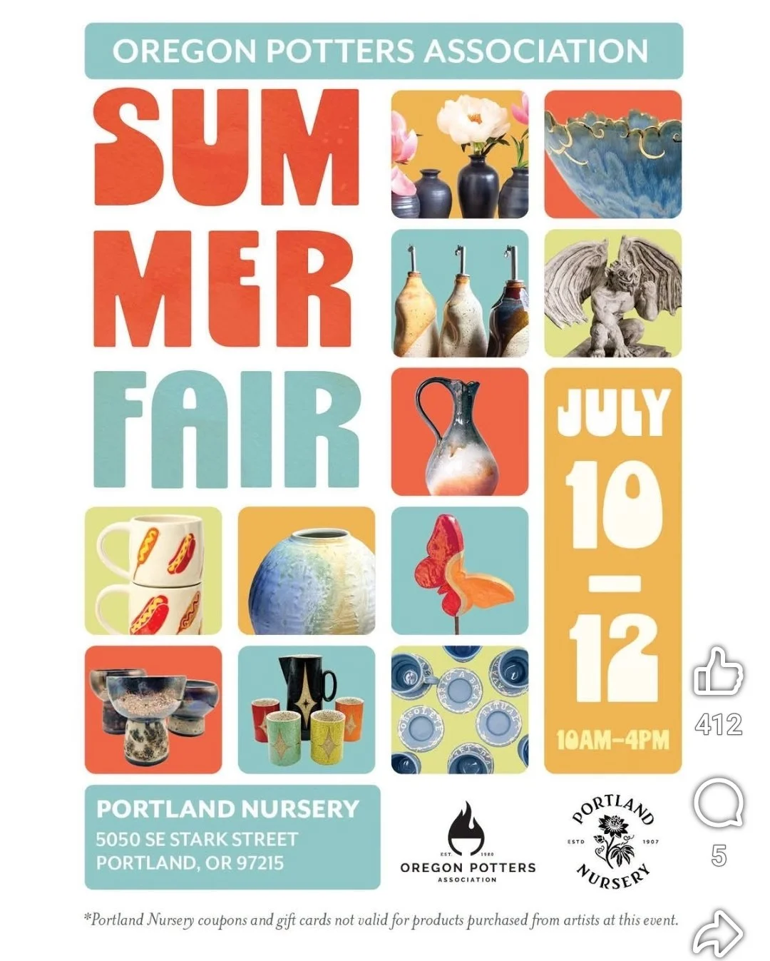Oregon Potters Association Summer Fair 