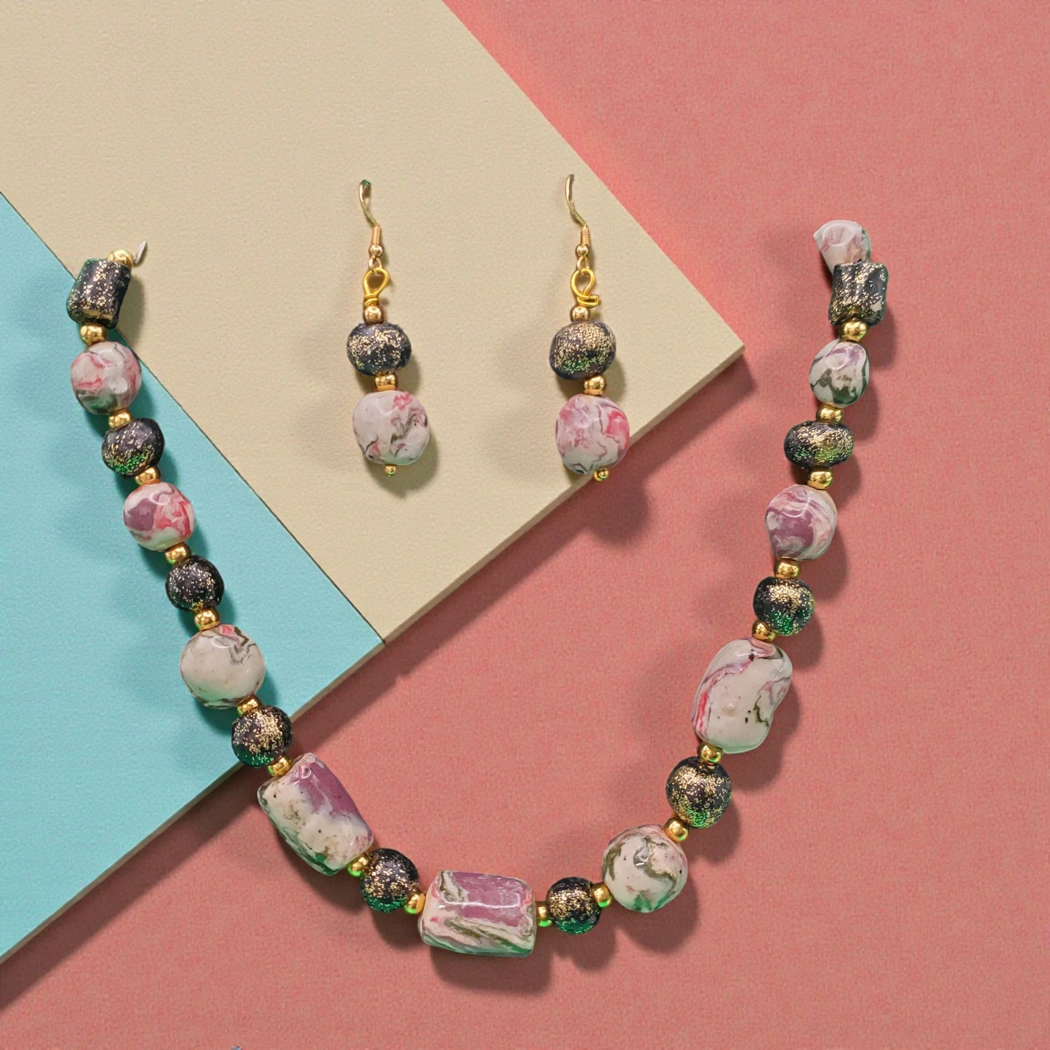 Bold Terraneri & and Hand Painted Ceramic Bead Necklace various styles