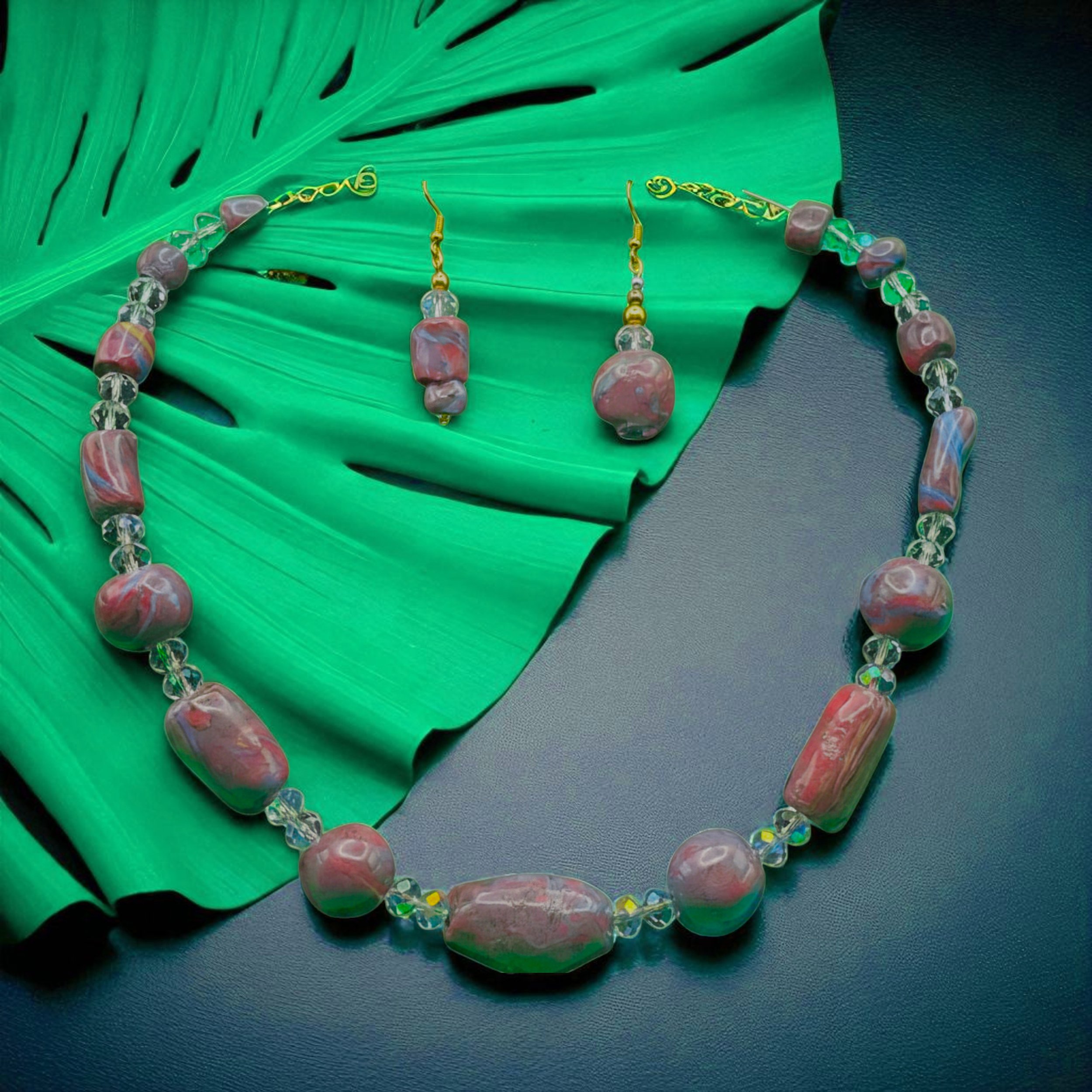 Bold Terraneri Bead Necklace with commercial beads various styles