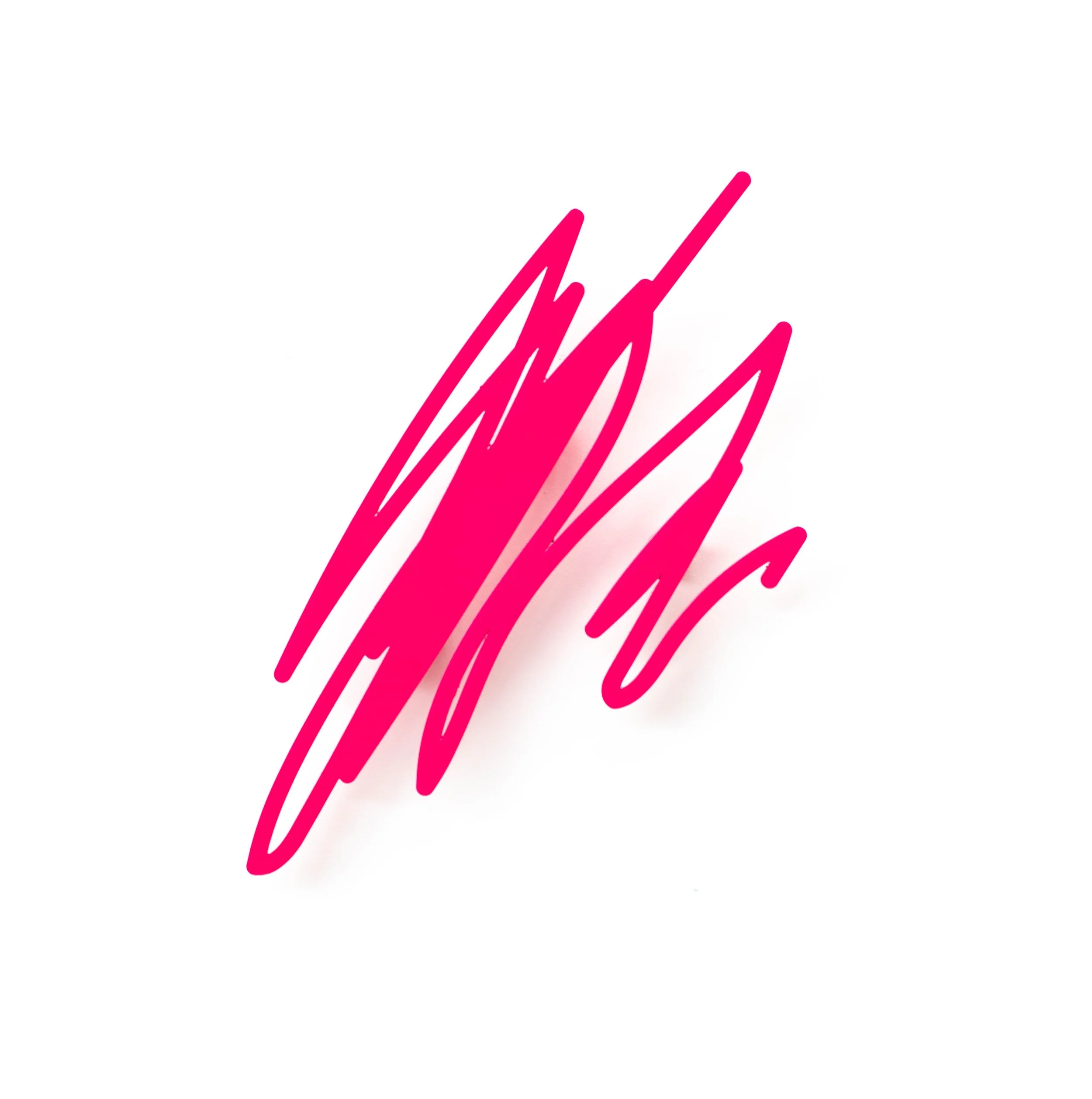Christchurch, New Zealand artist, Nathan Ingram's Pink wall sculpture on a white background.