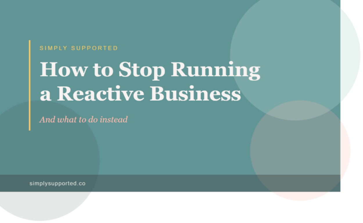 How to stop running a reactive business graphic by Simply Supported