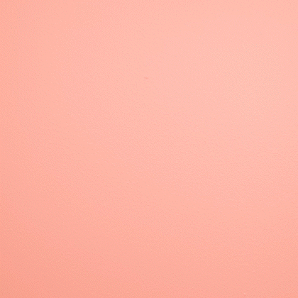 Pink background with a small, dark object near the top center.
