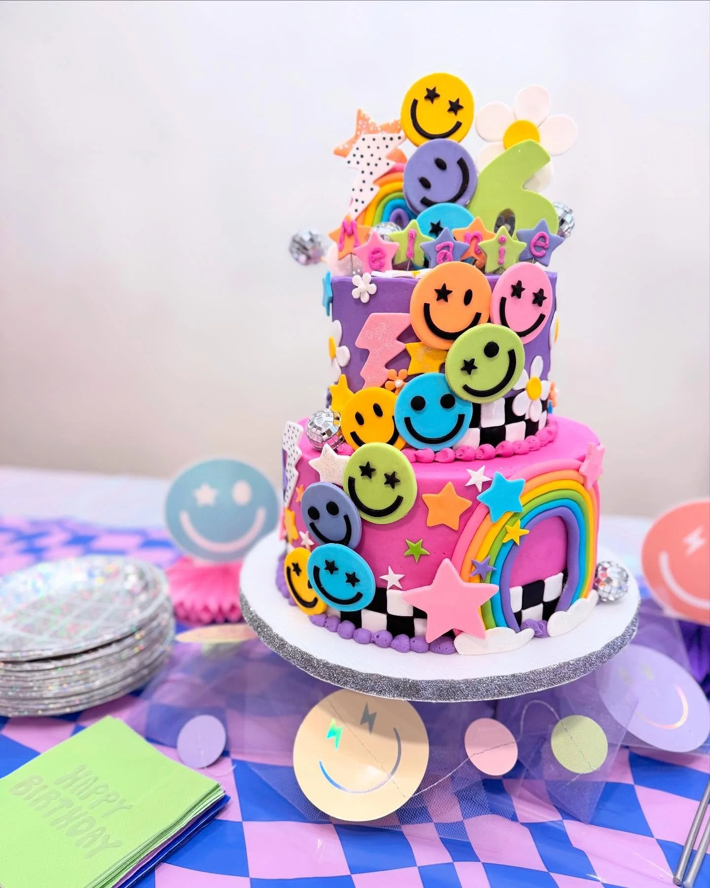 Our clients birthday cake was the star of the show for sure 💕 obsessed.