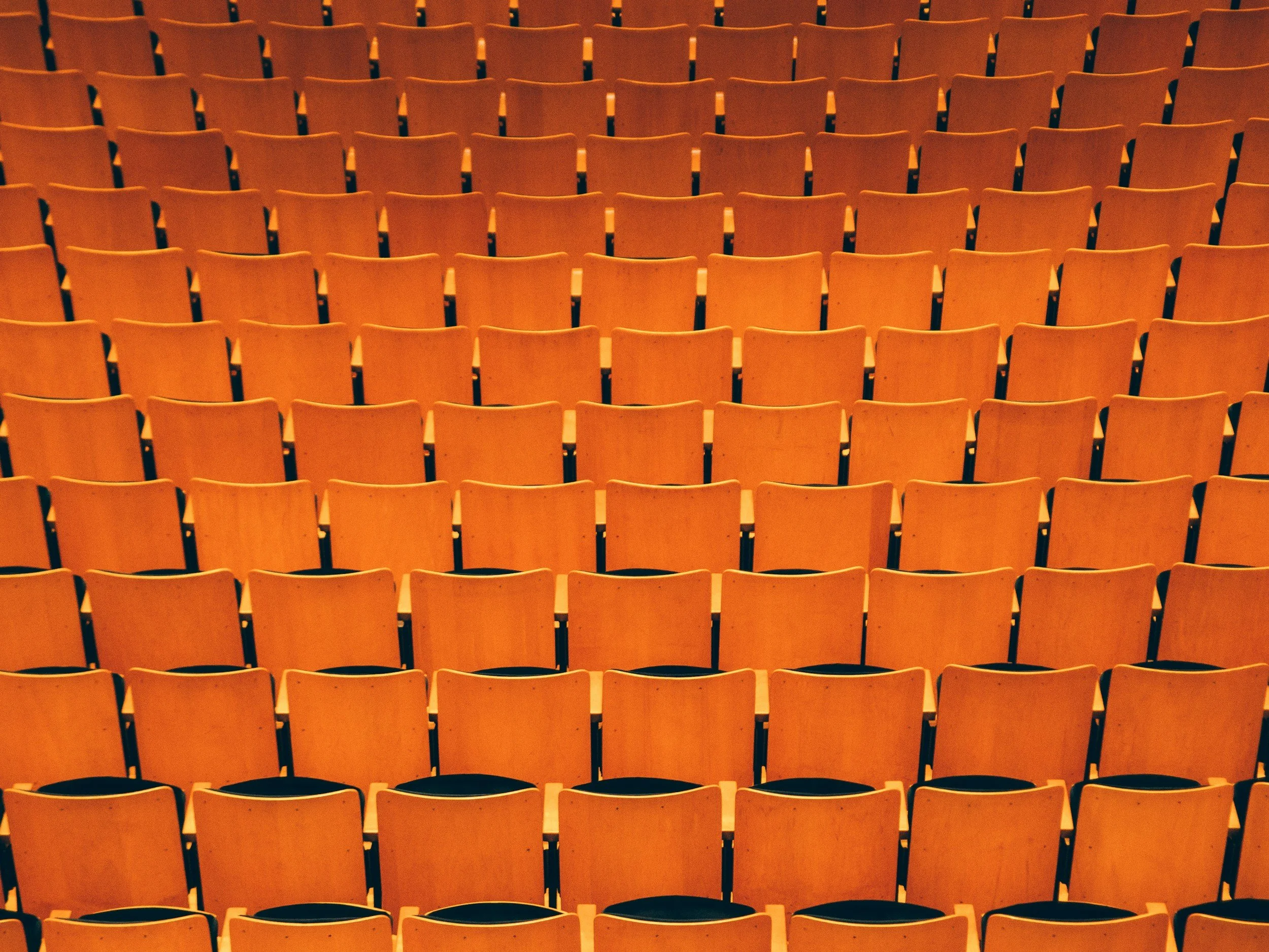 empty audience in a public auditorium or classroom