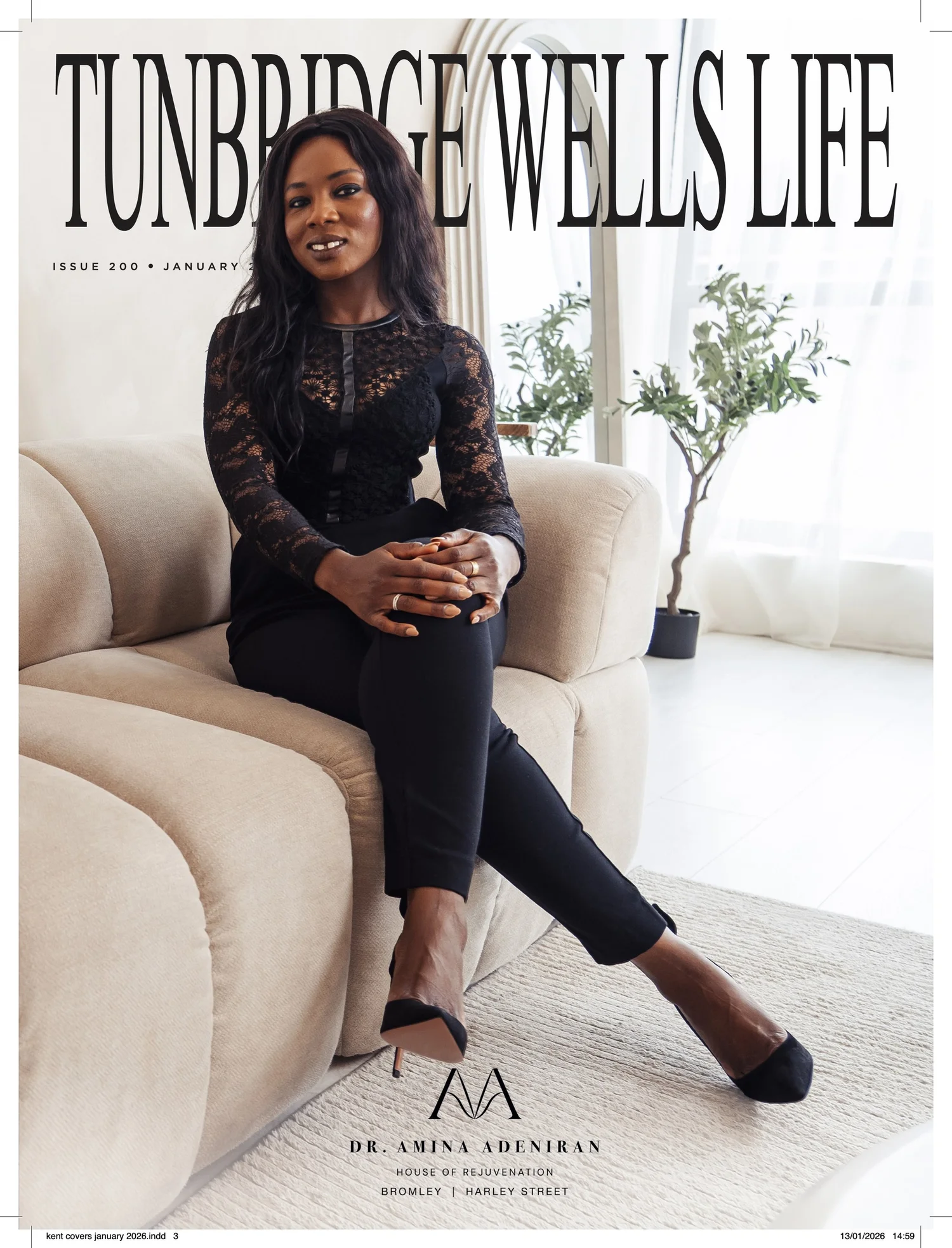 Dr Amina Adeniran on the cover of Tunbridge Wells Life