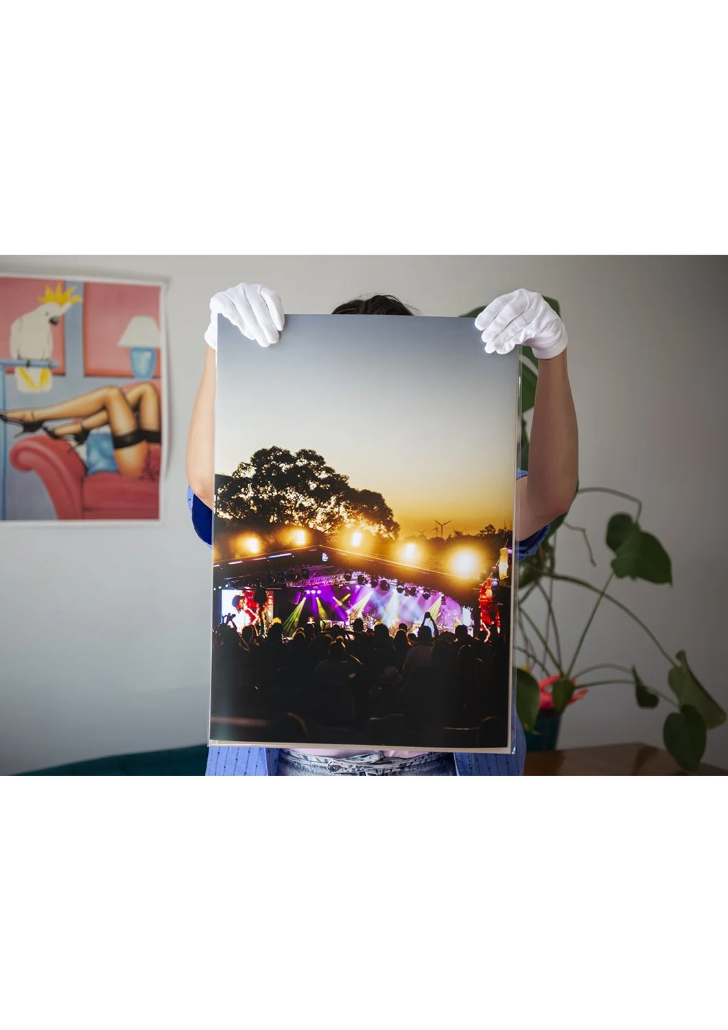 Golden Plains Photo Print at Meredith Supernatural Amphitheatre  Sunset . Music festival Photography by Theresa Harrison