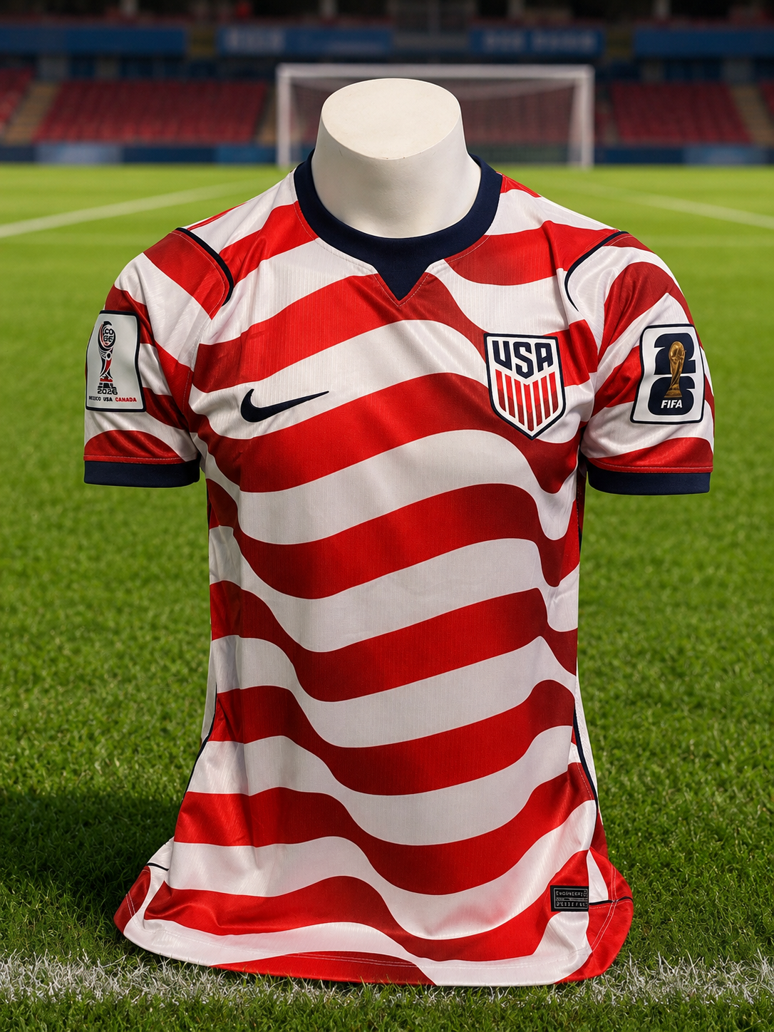 United States Men's National Team Home Jersey with 2026 World Cup patches