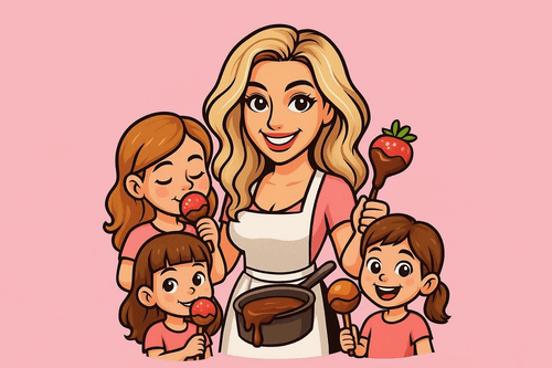 Sweet Mommax3 illustrated family brand artwork