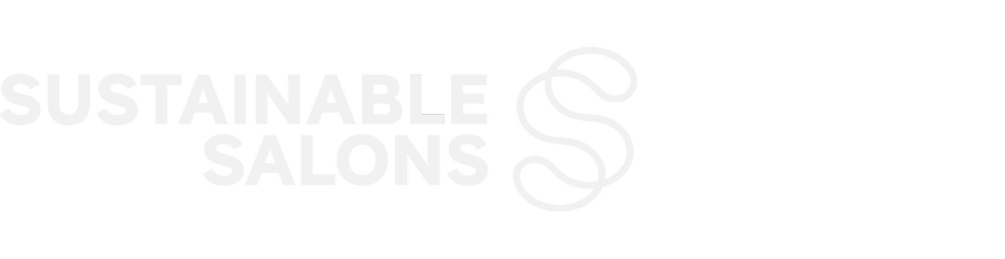 Logo for Sustainable Salons with text and a stylized letter 'S'
