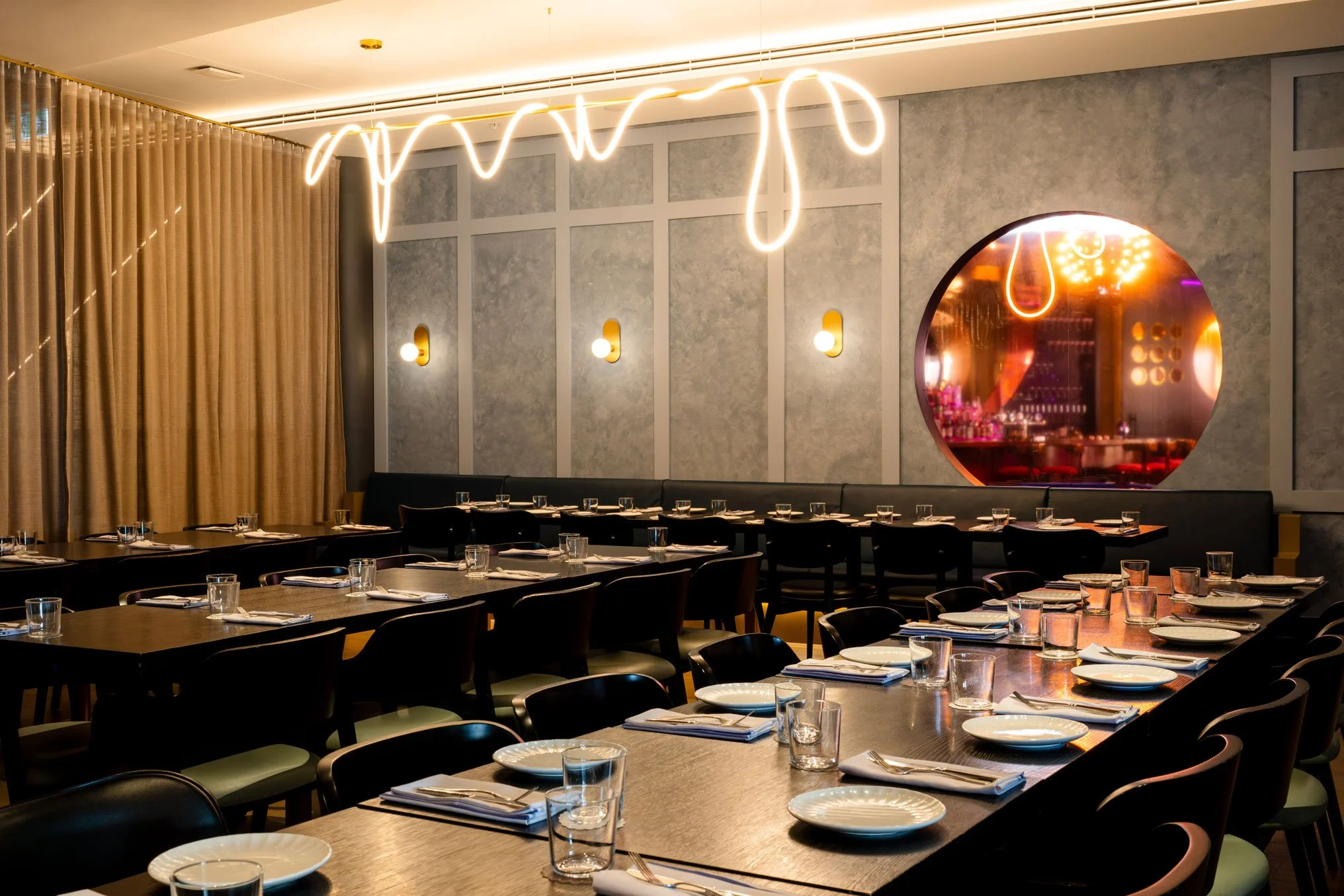 Semi-private dining room at Ottie's, function space for up to 40 guests