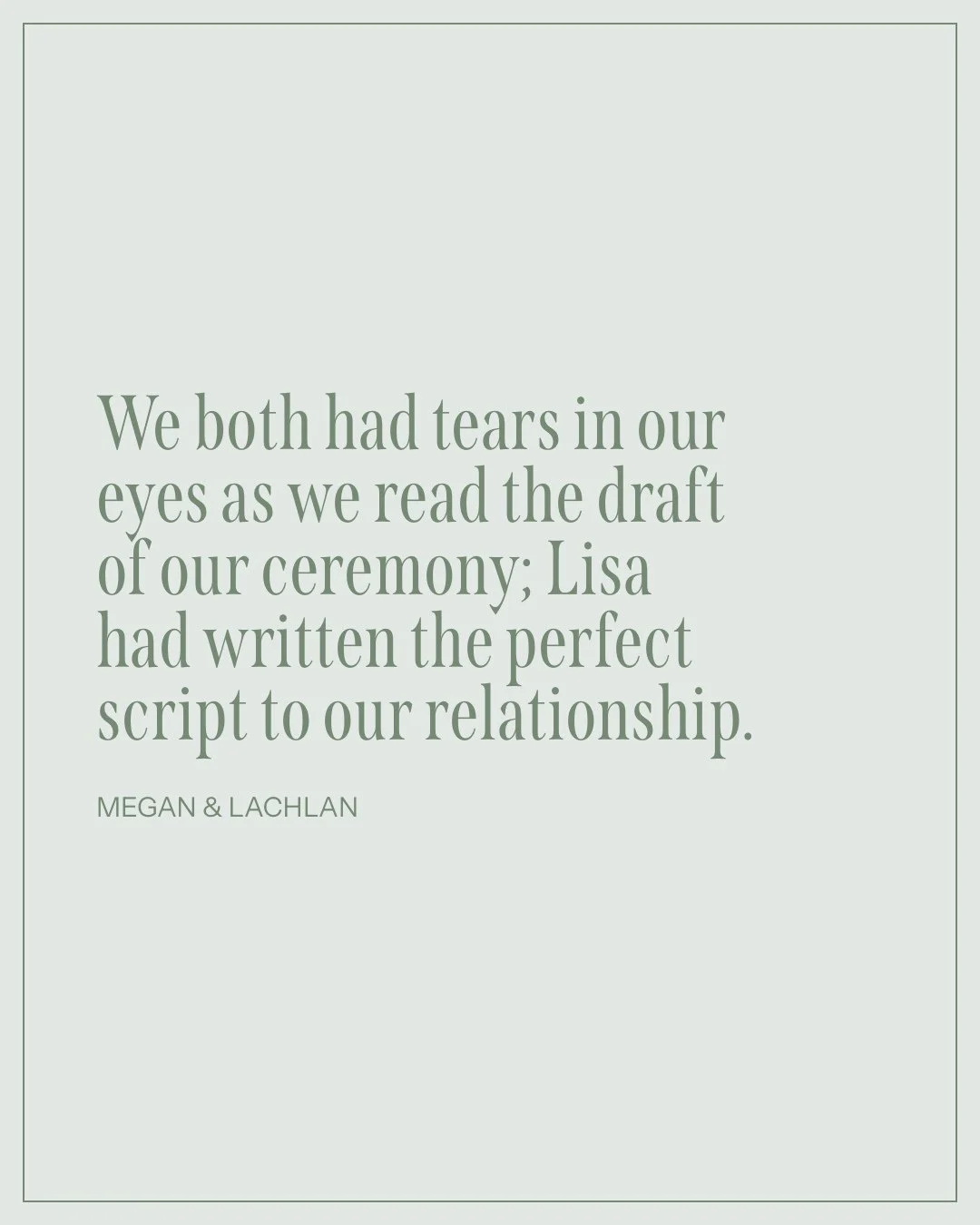 So moved by the feedback I receive from my beautiful clients. Please get in touch if you would like to work together on your ceremony.