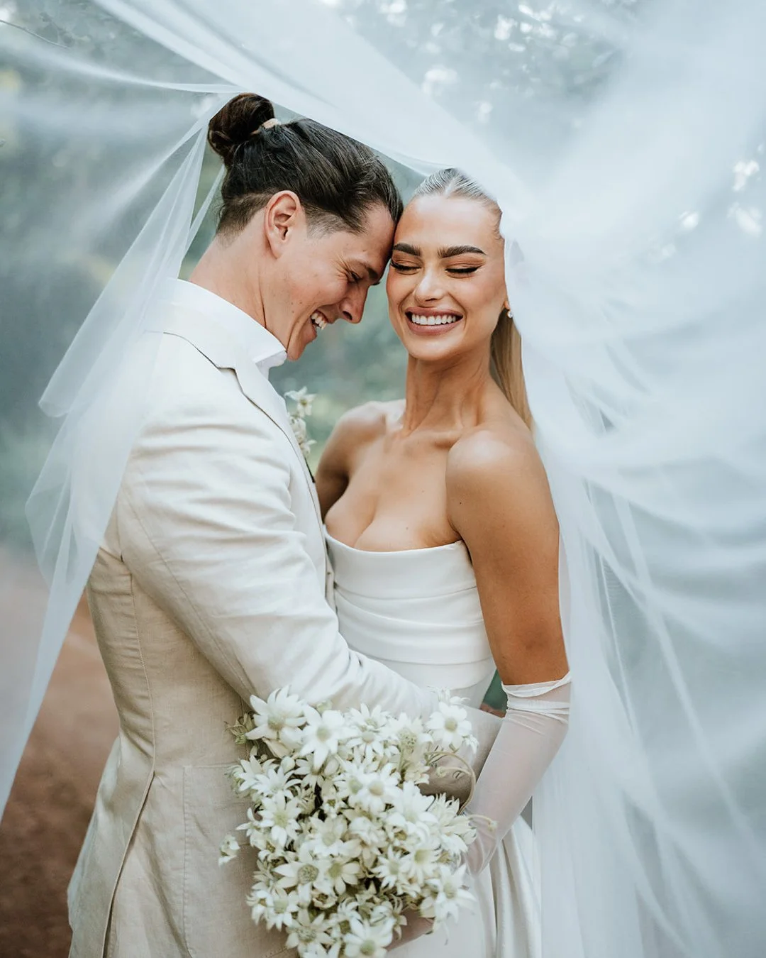Happy second anniversary to this stunning couple, Demi and Angus! I loved being a part of their wedding so much, they injected so much personality into every detail, including having their darling dog Bayley as part of the ceremony.⁠
⁠
Image by @tran