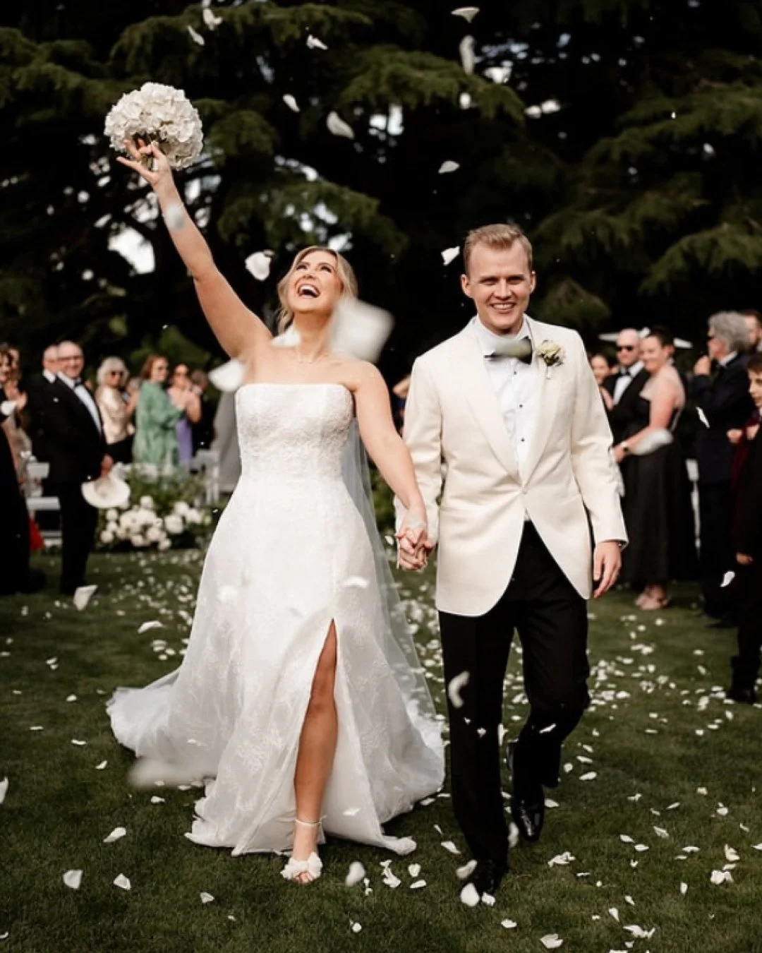 This is exactly how I hope you feel after your ceremony! Overjoyed and full of love. This was Antonia &amp; Danaan&rsquo;s wedding, photographed by @michaelboylephotography.