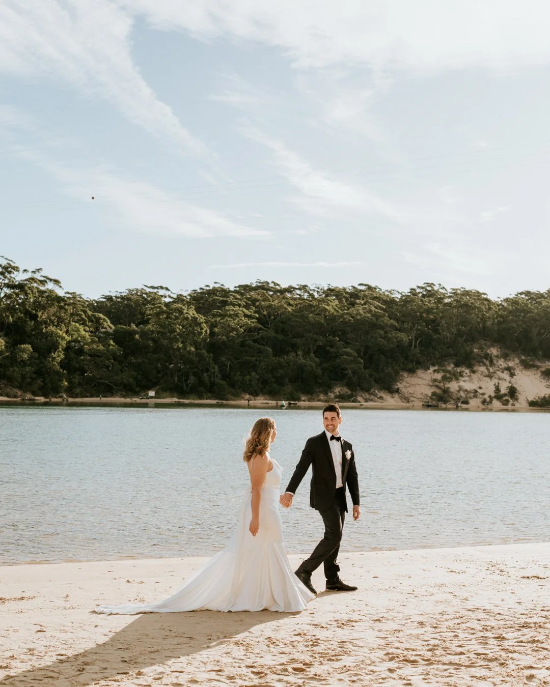 I love a beach wedding! Don&rsquo;t be put off by choosing a ceremony on the sand during cooler weather &mdash; Talissa &amp; Nathan had the most gorgeous winter wedding at @thecovejervisbay in June!