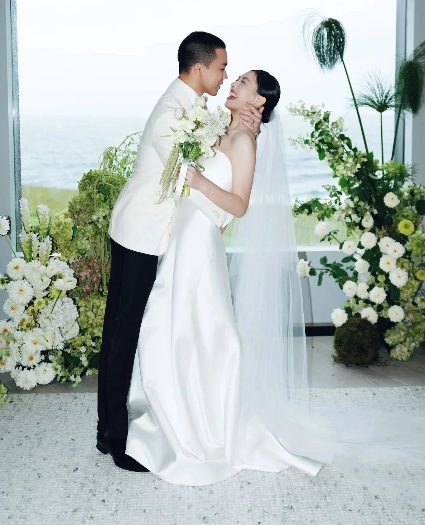 The outfit change post tea ceremony for Kevin &amp; Eve! These two are so in love, I felt so grateful they chose me to be part of their day. ⁠
⁠
Photographer: @emotionsandmathweddings⁠
Location: dovecote