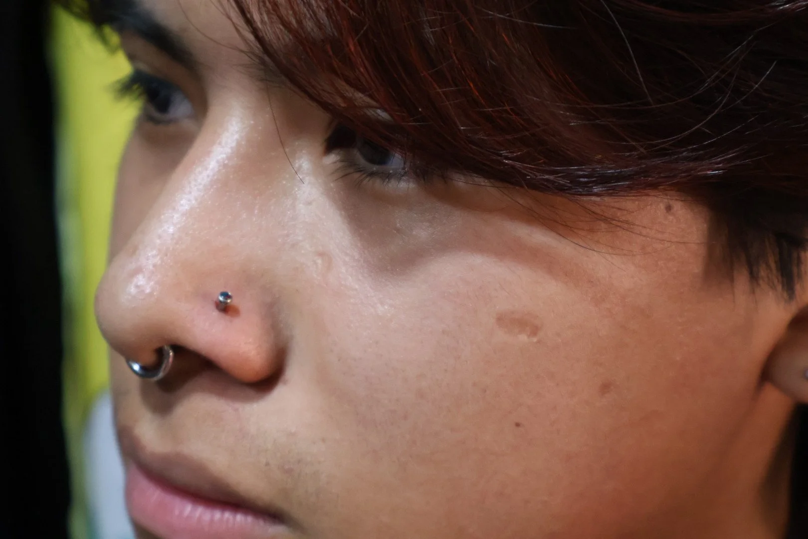 Nostril with Black Opal