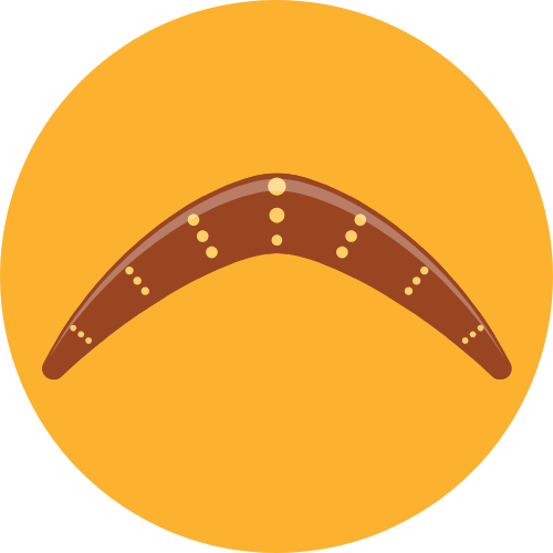 A brown cowhorn with white dots on a yellow background.