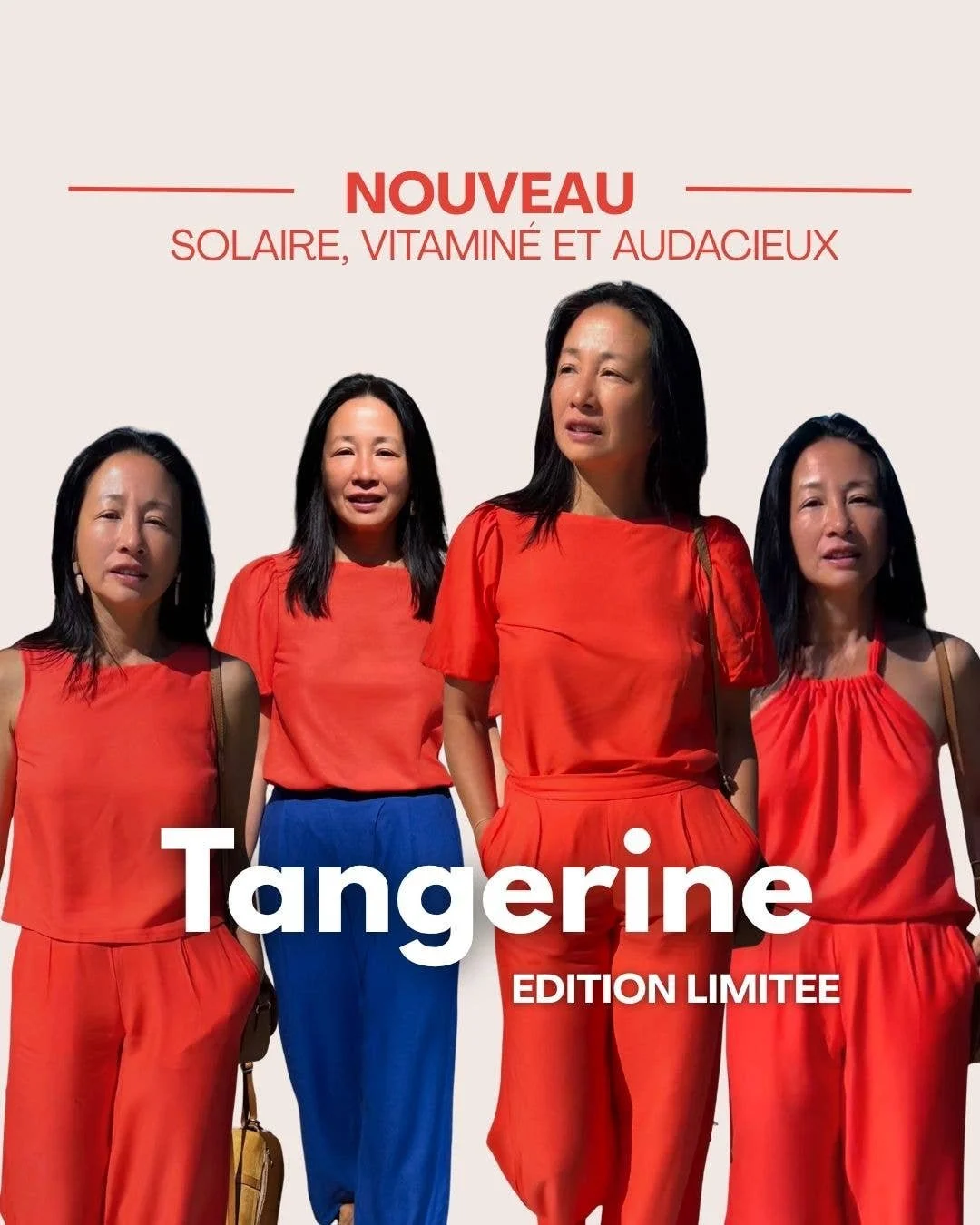 🇫🇷 MY DRESS MADE - Tangerine viscose crepe fabric - Limited edition