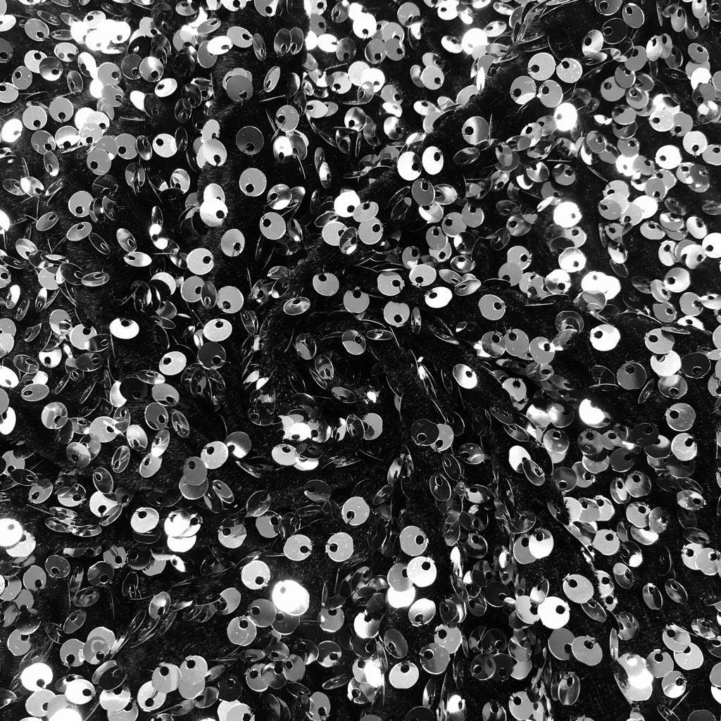 Sequins of Events - Silver - Velvet