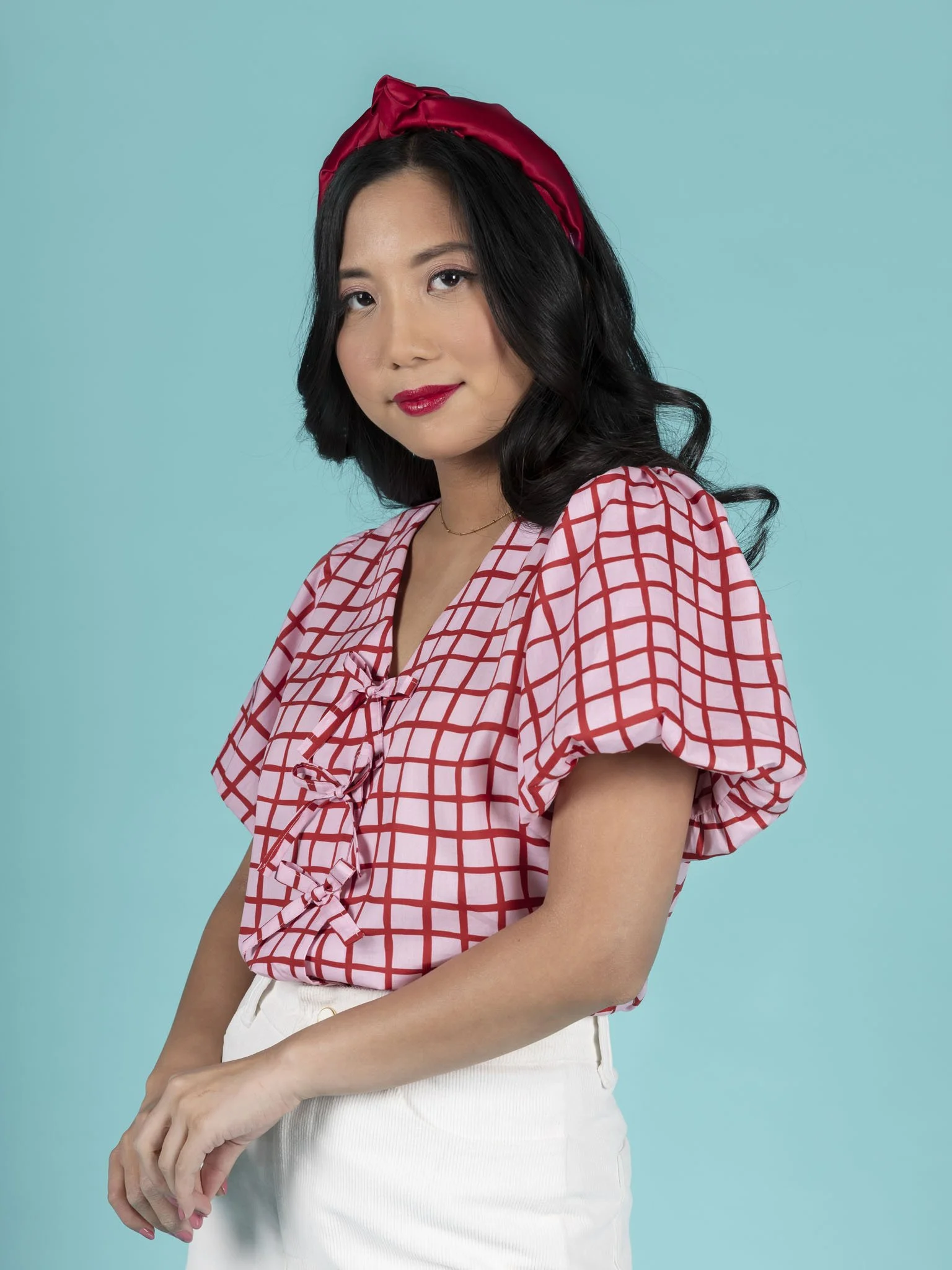 Nell blouse sewing pattern ties puffball sleeves 5.jpg